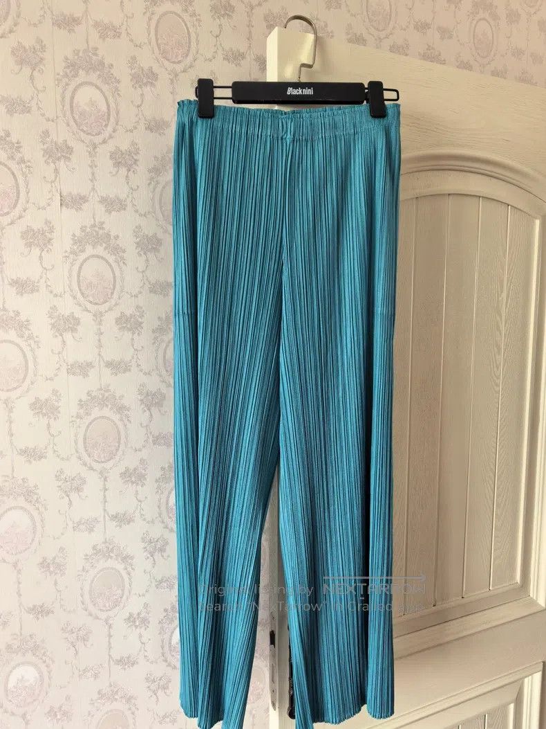 Issey Miyake Issey Miyake Green Straight Leg Casual Pants Size 25" / US 0 / IT 36 - 4 Thumbnail