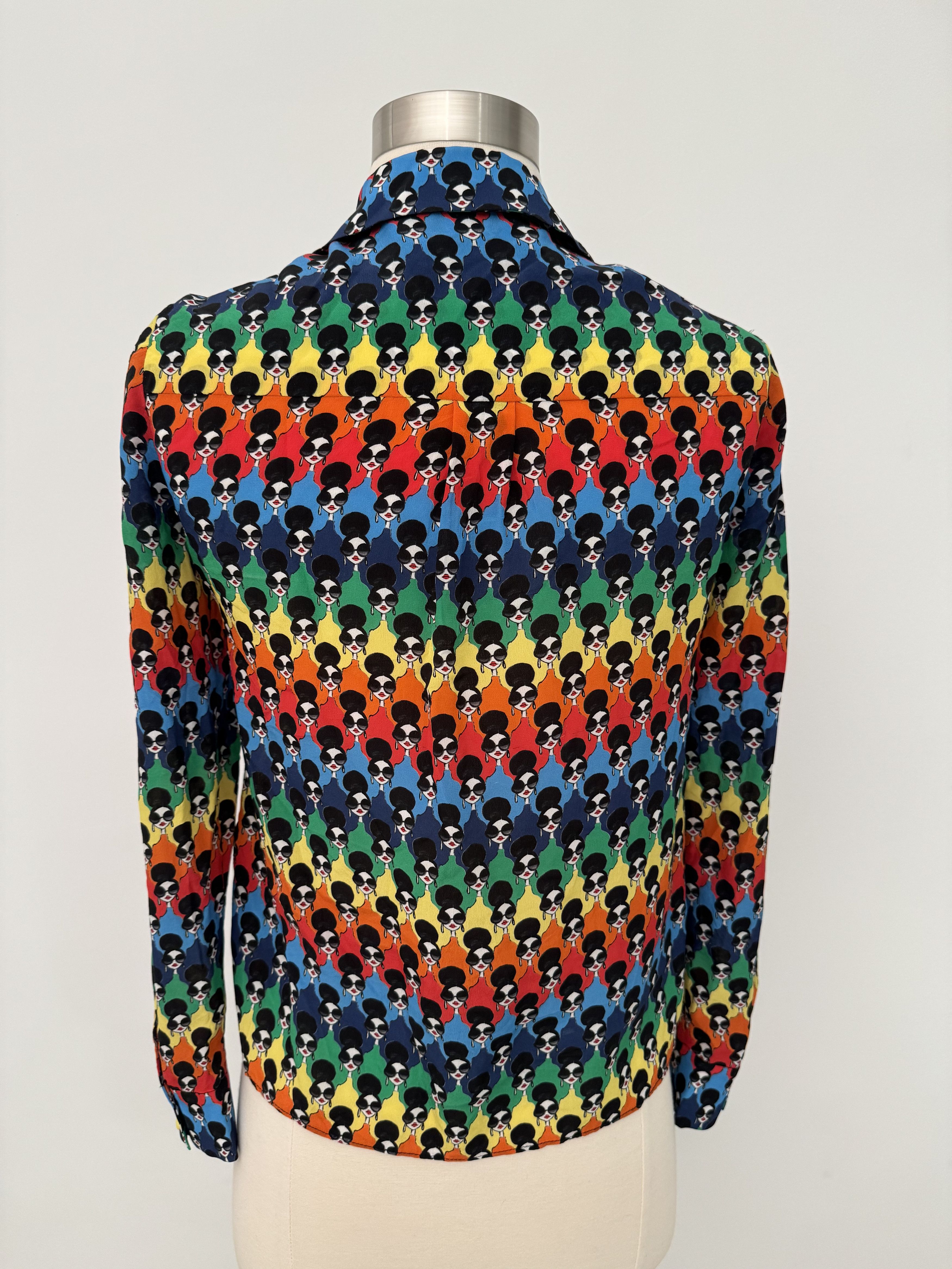 Alice + Olivia Sassy Stacey Willa Printed Placet Top Size XS / US 0-2 / IT 36-38 - 5 Thumbnail