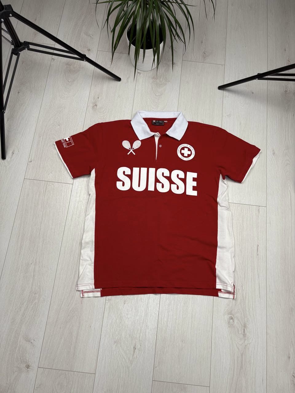 Vintage Polo suisse tennis no #26 SUI RED Size US XXL / EU 58 / 5 - 1 Thumbnail