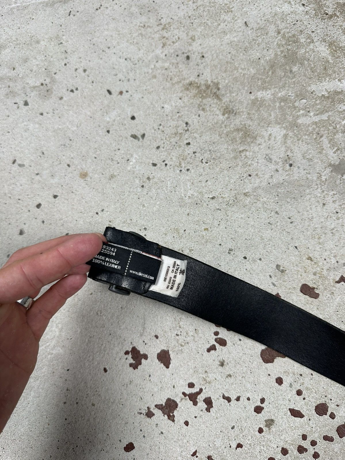 Diesel Vintage Y2K Diesel Black Genuine Leather Belt Small Logo Size 32 - 10 Thumbnail