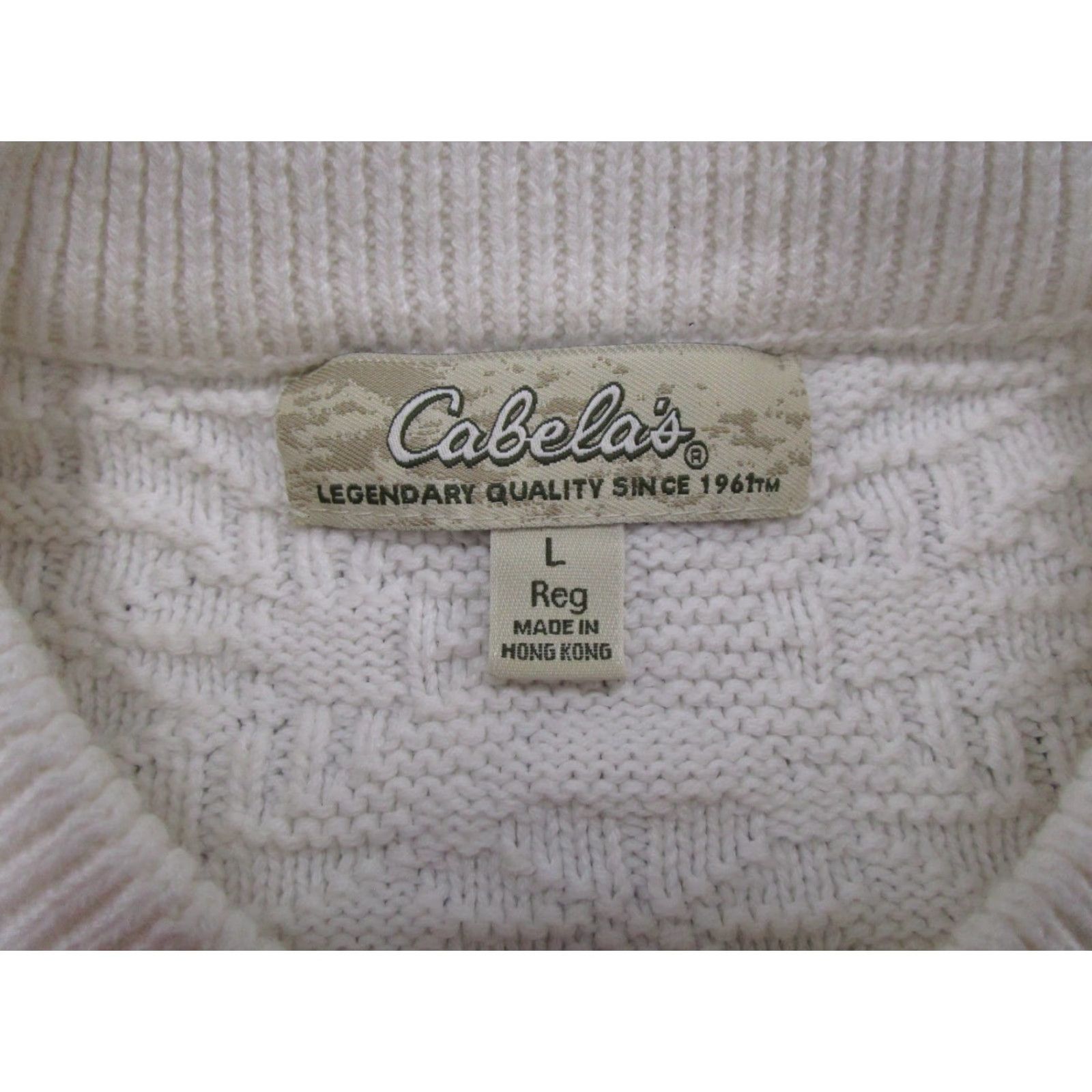 Vintage Cabela's Knit Embroidered Snowman Pullover Sweater Women L White Cotton Knit Winter Fall Pullover Mens Womens Girls Boys 90s Retro Theme Size L / US 10 / IT 46 - 4 Thumbnail