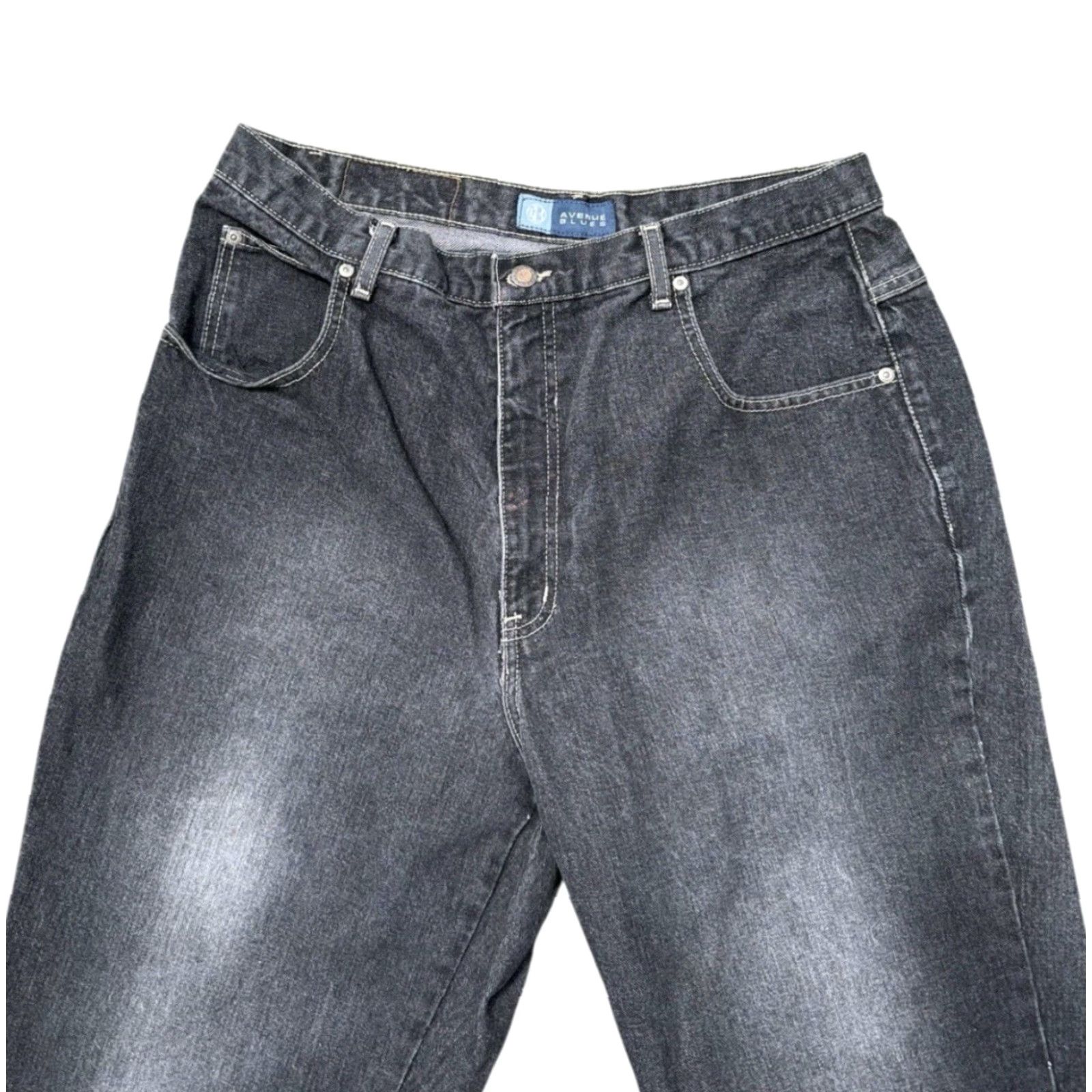 Avenue VINTAGE Avenue Blues Jeans Dark Wash Denim Grunge Skate Baggy 34x30 Men Inseam 30 Ankle Sz 34 Blue Size US 34 / EU 50 - 3 Thumbnail
