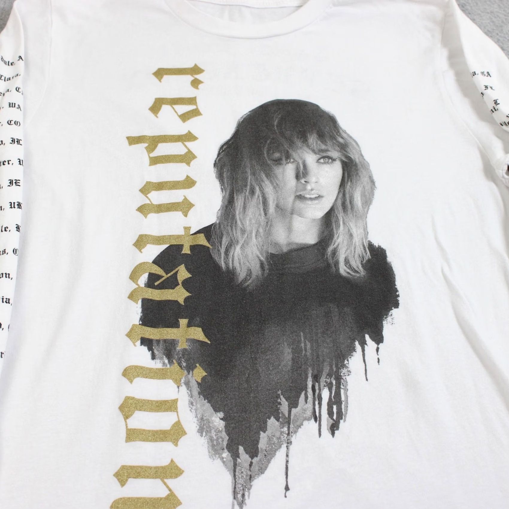 Vintage Taylor Swift Shirt Mens Medium White Long Sleeve Reputation Stadium Tour Graphic Size US M / EU 48-50 / 2 - 3 Thumbnail