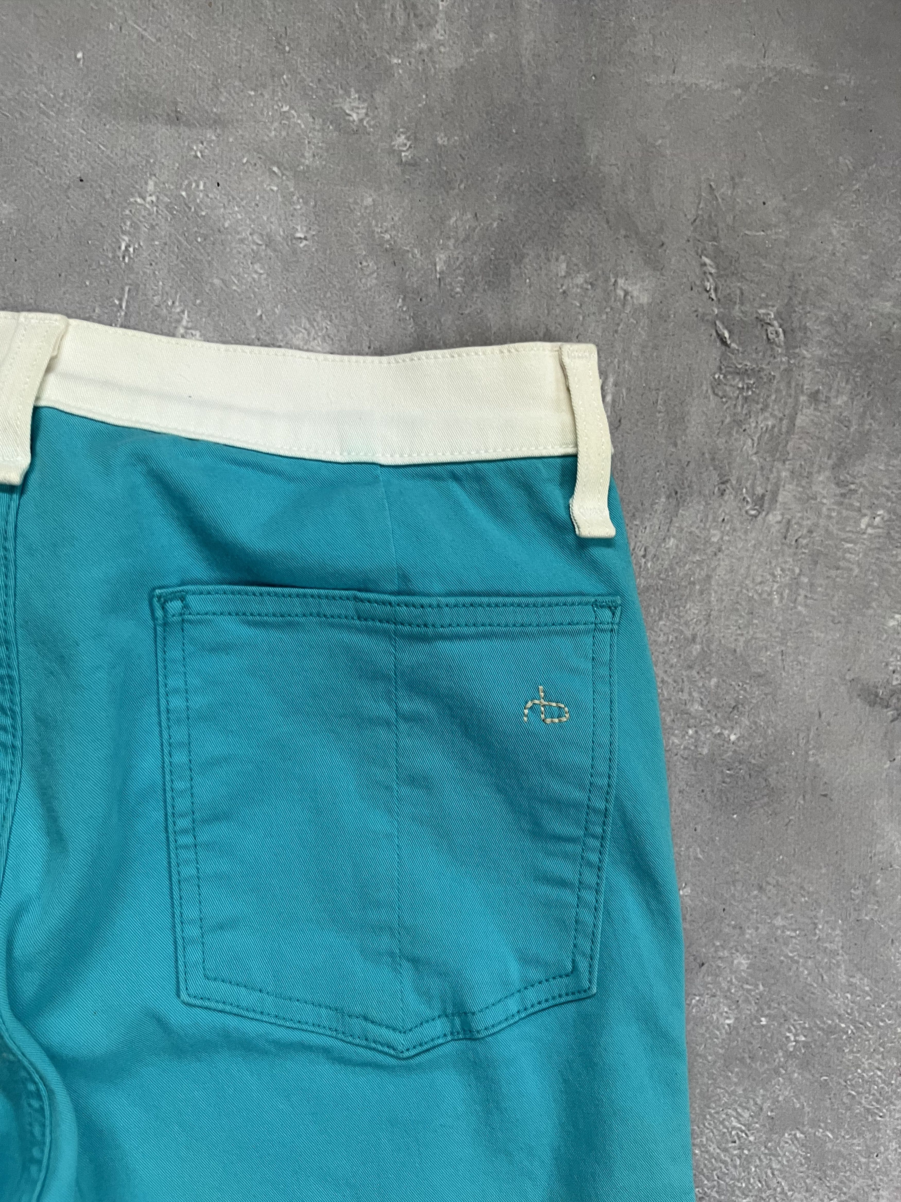 Rag & Bone Rag & Bone Skinny Jeans White Turquoise Zip Designer Pants Size 28" / US 6 / IT 42 - 12 Thumbnail