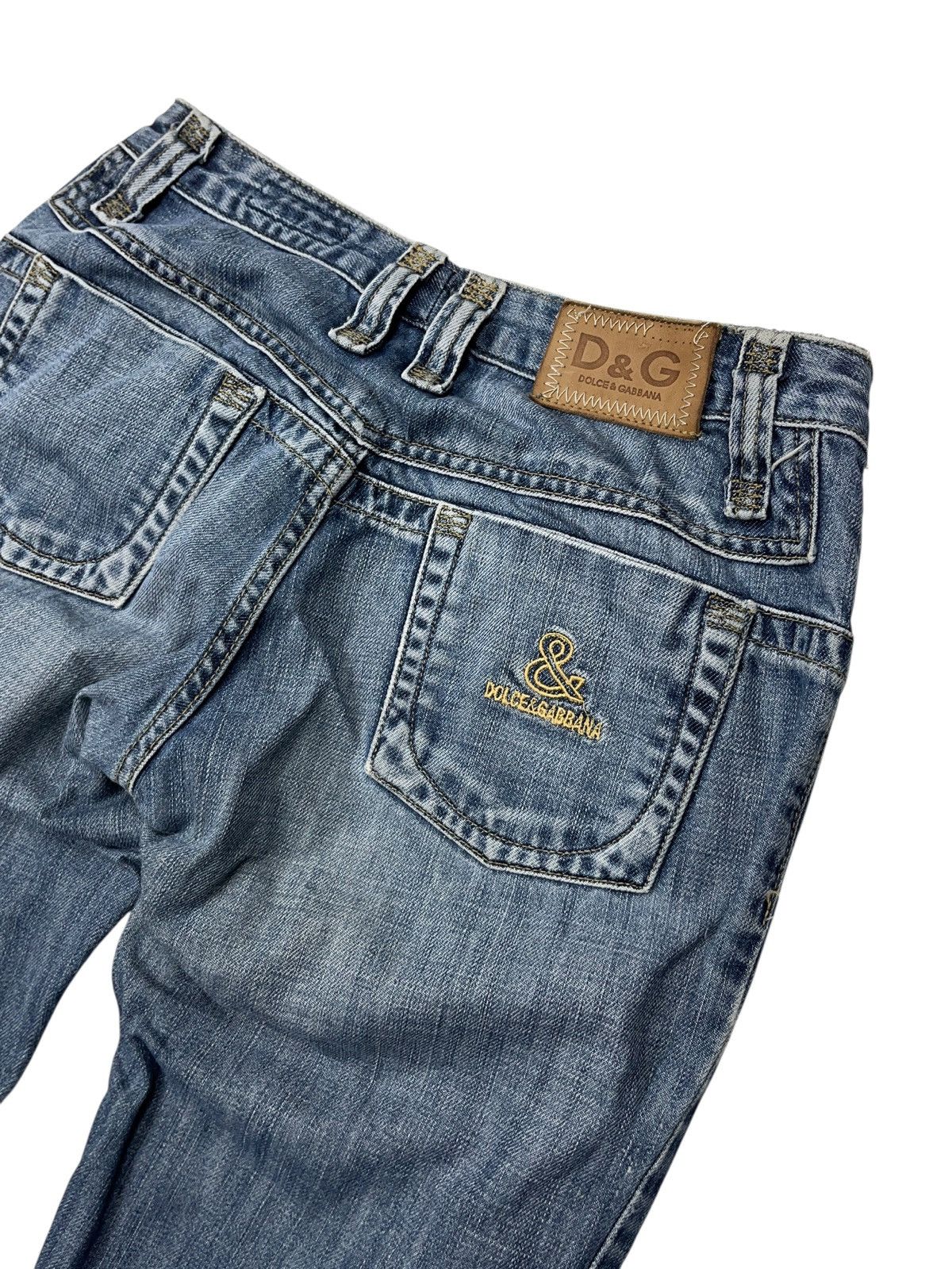 Dolce & Gabbana Vintage 90s Dolce & Gabbana Embroidered Logo Jeans y2k Size 29" - 4 Thumbnail