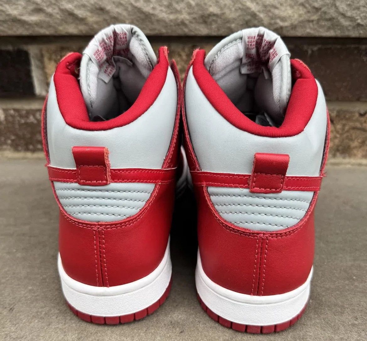 Nike Nike Dunk High LE Silver / Varsity Red (Size 8.5) DS "UNLV" Size US 8.5 / EU 41-42 - 4 Thumbnail