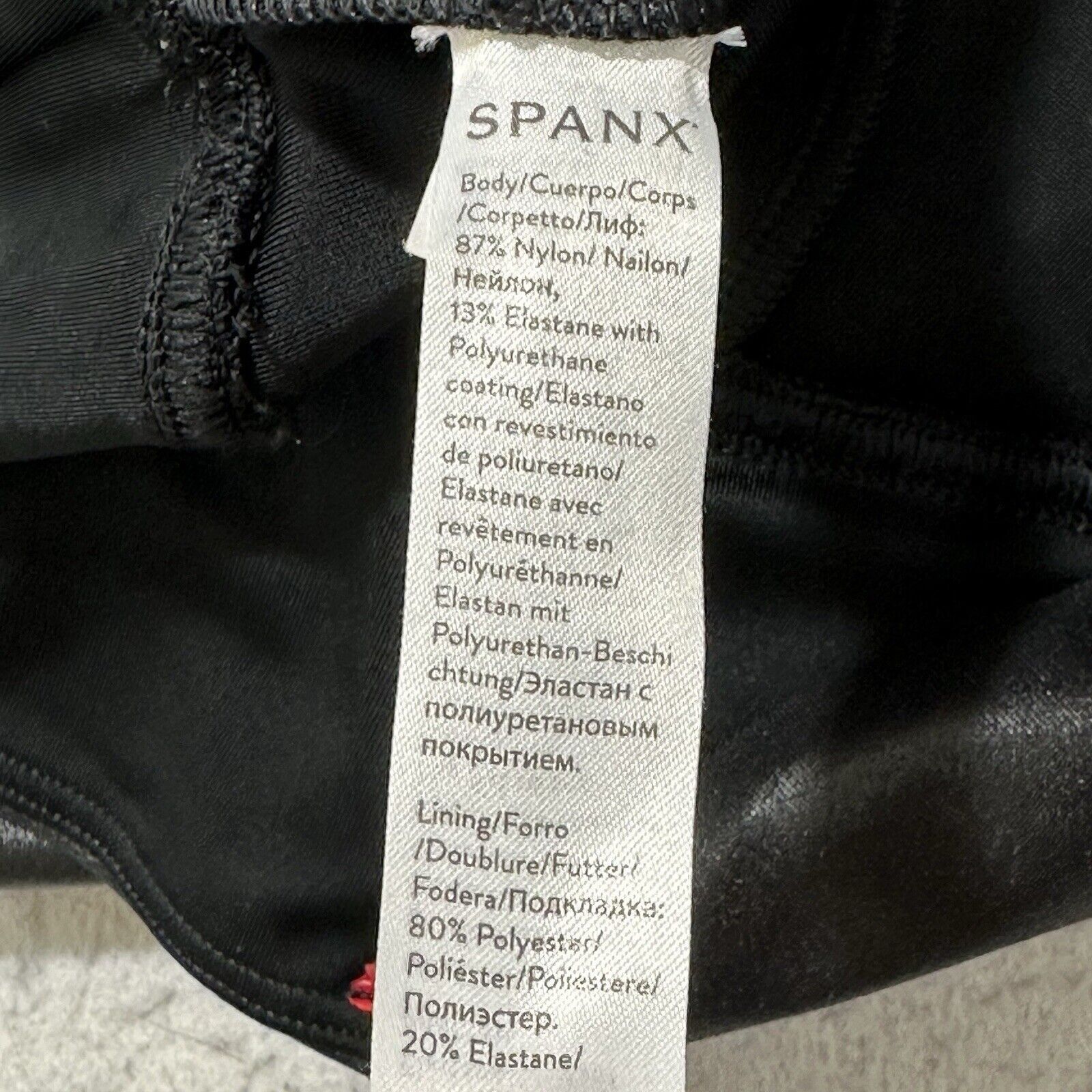 Spanx SPANX Medium Faux Leather High Waisted Moto Leggings Black Size 30" / US 8 / IT 44 - 5 Thumbnail