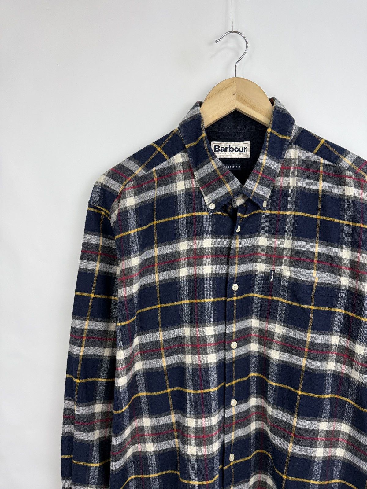Barbour 🇬🇧 Y2K Barbour Camicia in Calda Flannel Shirt Rare Retro Hype Size US XL / EU 56 / 4 - 3 Thumbnail