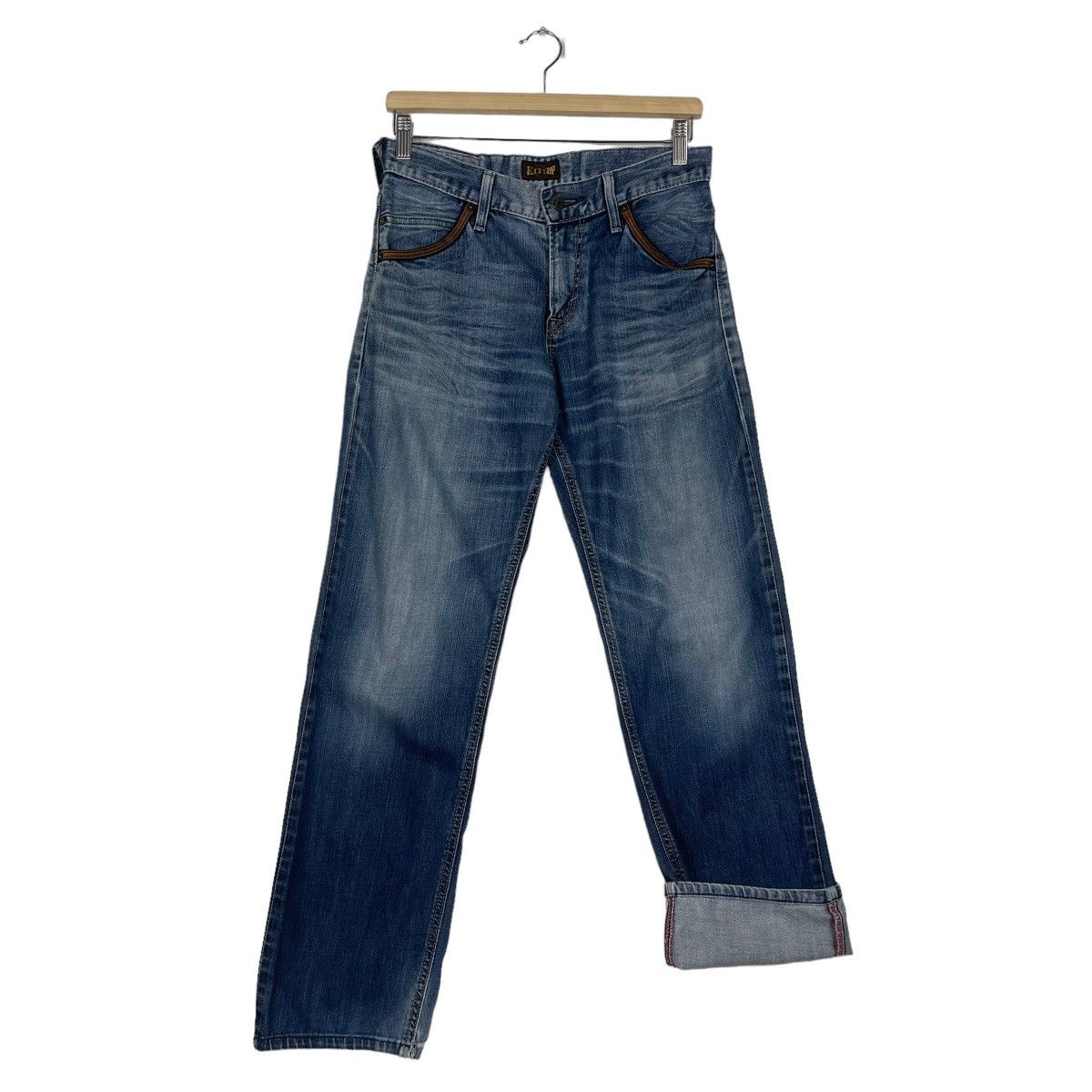 Edwin RIOT🔥30x30 Edwin Blue Trip Flare Denim Nice Colour Size US 30 / EU 46 - 9 Thumbnail