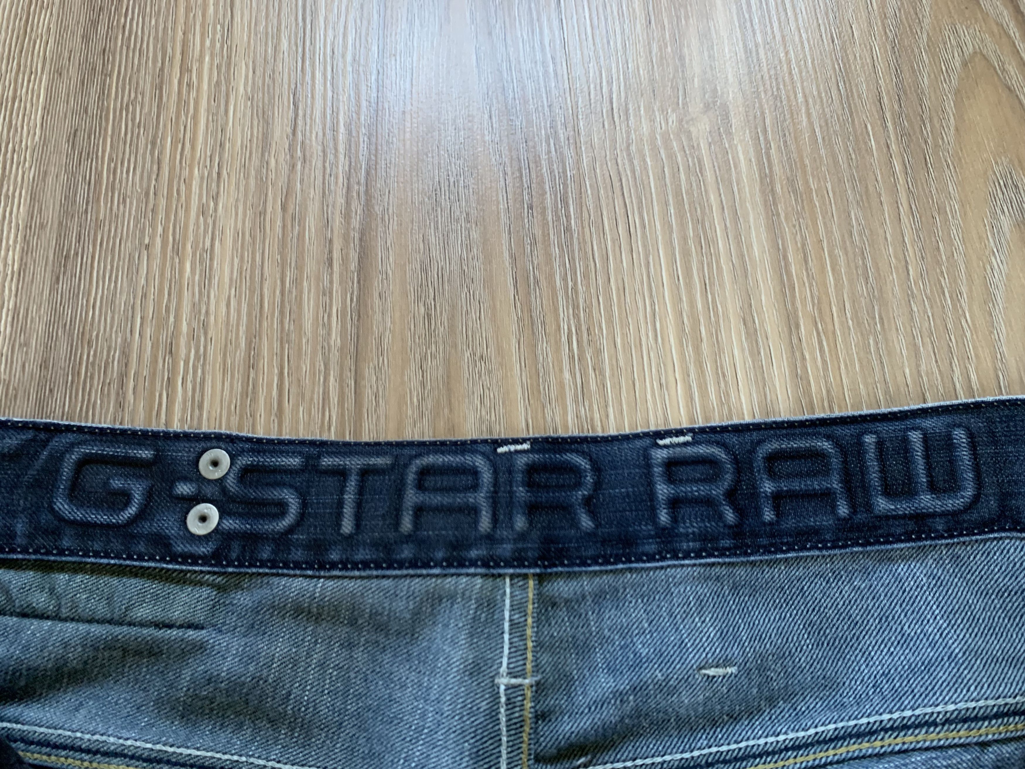 G-Star × Vintage Vintage G Star Raw 3301 Distressed Denim Jeans Size US 34 / EU 50 - 10 Thumbnail