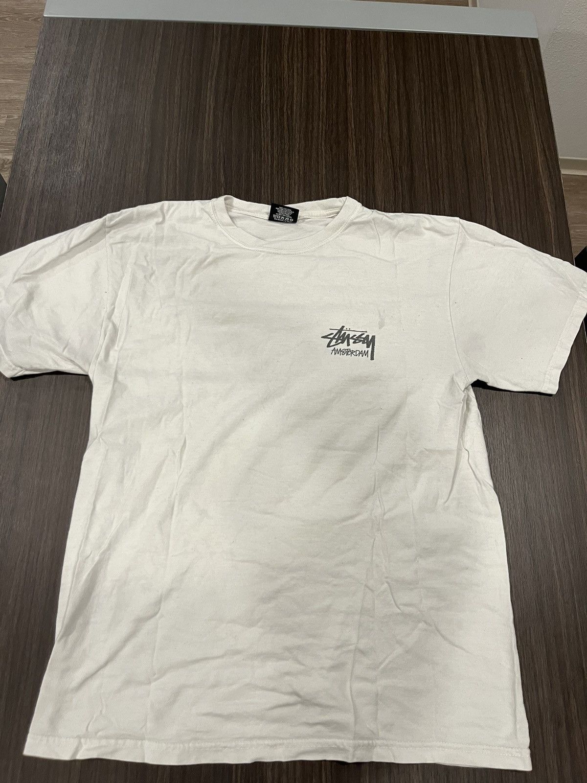 Stussy RARE Stussy Amsterdam Chapter Tee, Medium, White, Used Size US M / EU 48-50 / 2 - 3 Thumbnail
