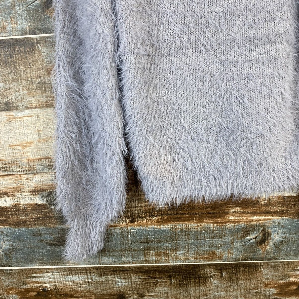 Japanese Brand DL Saltanse Gray shaggy fur Mohair Knitwear #C1096 Size M / US 6-8 / IT 42-44 - 7 Thumbnail