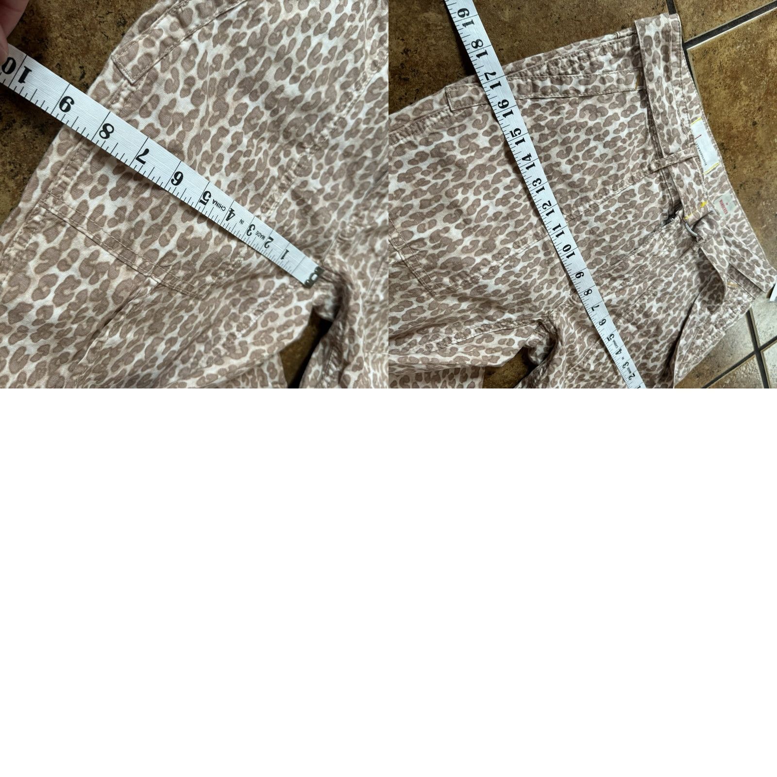 Vintage Pilcro Jeans Womens 27 Anthropologie Cheetah Print Double Knee The Wanderer Pant Shirt? Size 27" / US 4 / IT 40 - 8 Thumbnail