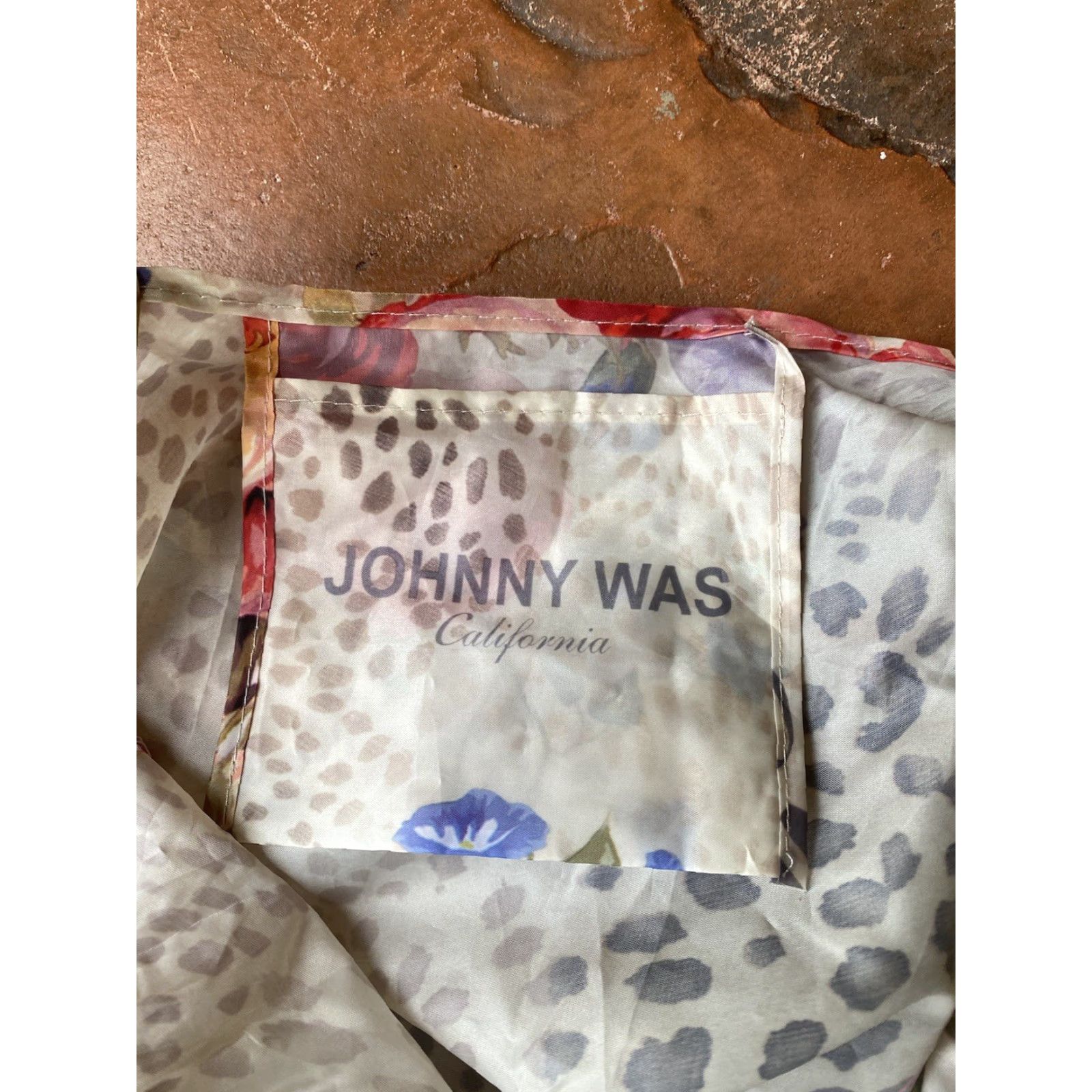 Johnny Was Johnny Was CA Floral Reusable Bag Nylon Packable Foldable Shopping Tote Bag Women Large Multicolor Floral Bohemian Reusable Bag Size ONE SIZE - 3 Thumbnail