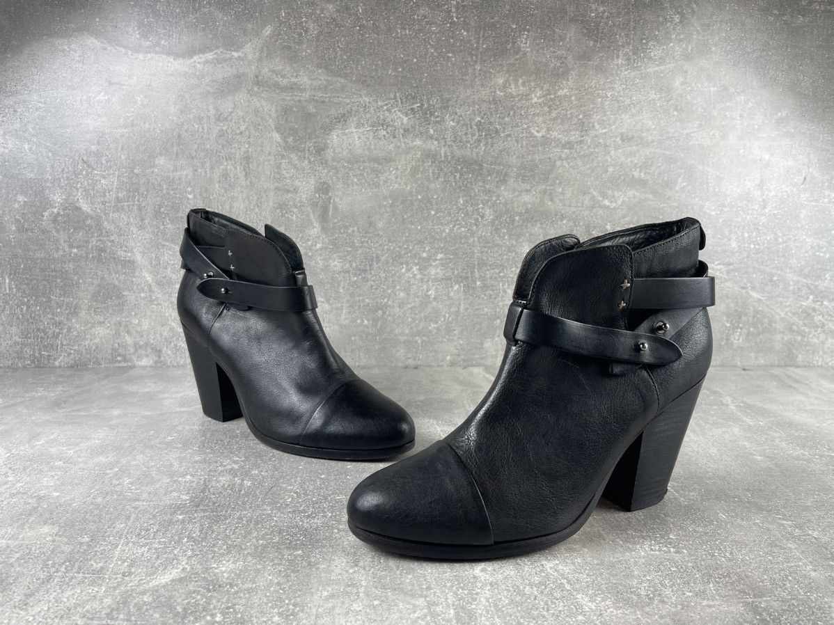 Rag & Bone Rag & Bone Avant Garde Black Leather Strap Ankle Boots Heel Size US 9 / IT 39 - 4 Thumbnail