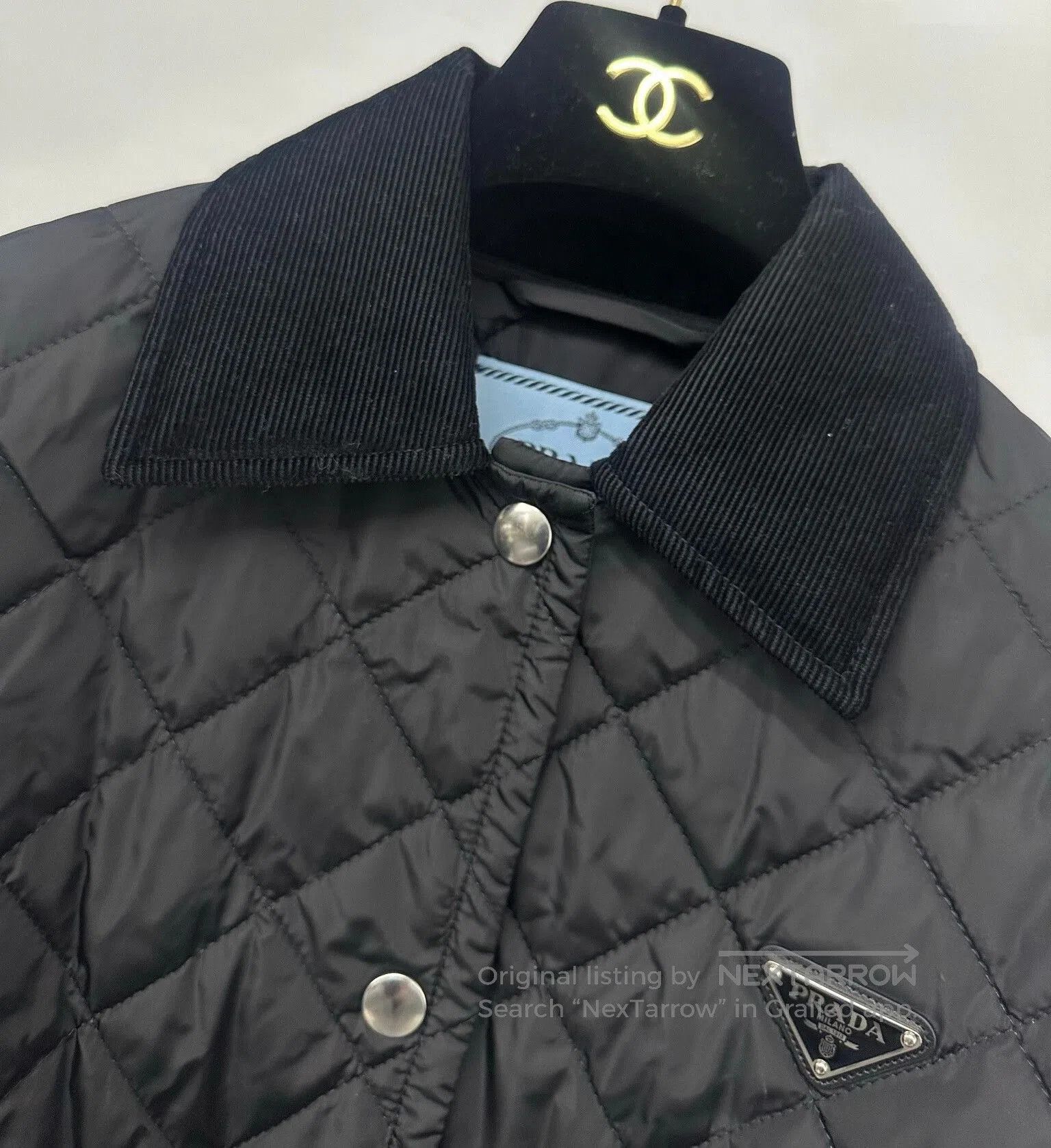 Prada Prada Black Triangle Logo Quilted Jacket. Size S / US 4 / IT 40 - 3 Thumbnail