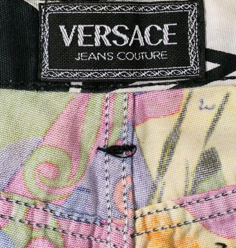 Versace Jeans Couture Versace 1980s New York Manhattan Liberty PopArt Pants Size 24" / US 00 / IT 34 - 11 Thumbnail