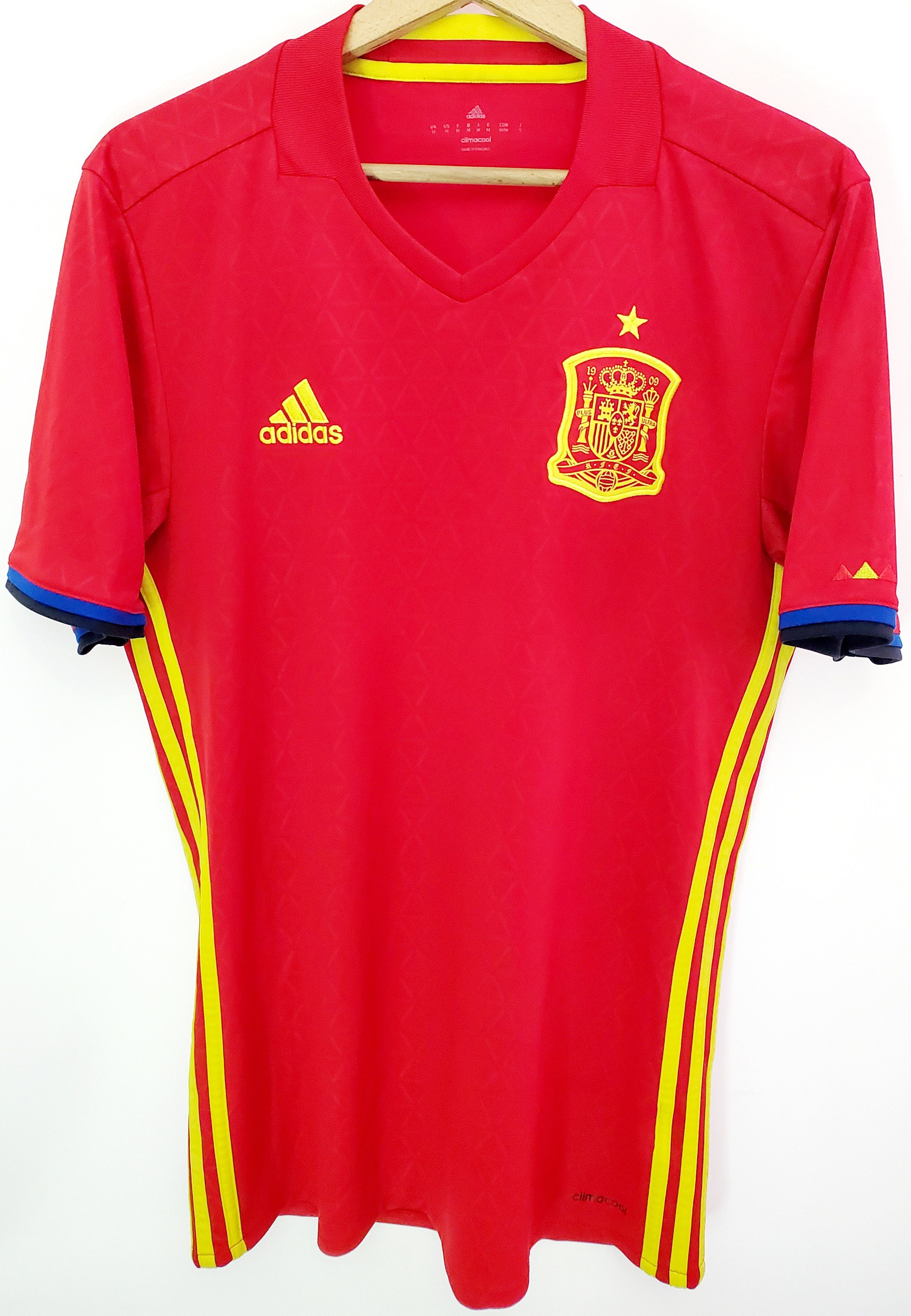 Adidas Spain Home football shirt 2016 - 2017 Adidas jersey Size M Size US M / EU 48-50 / 2 - 1 Thumbnail