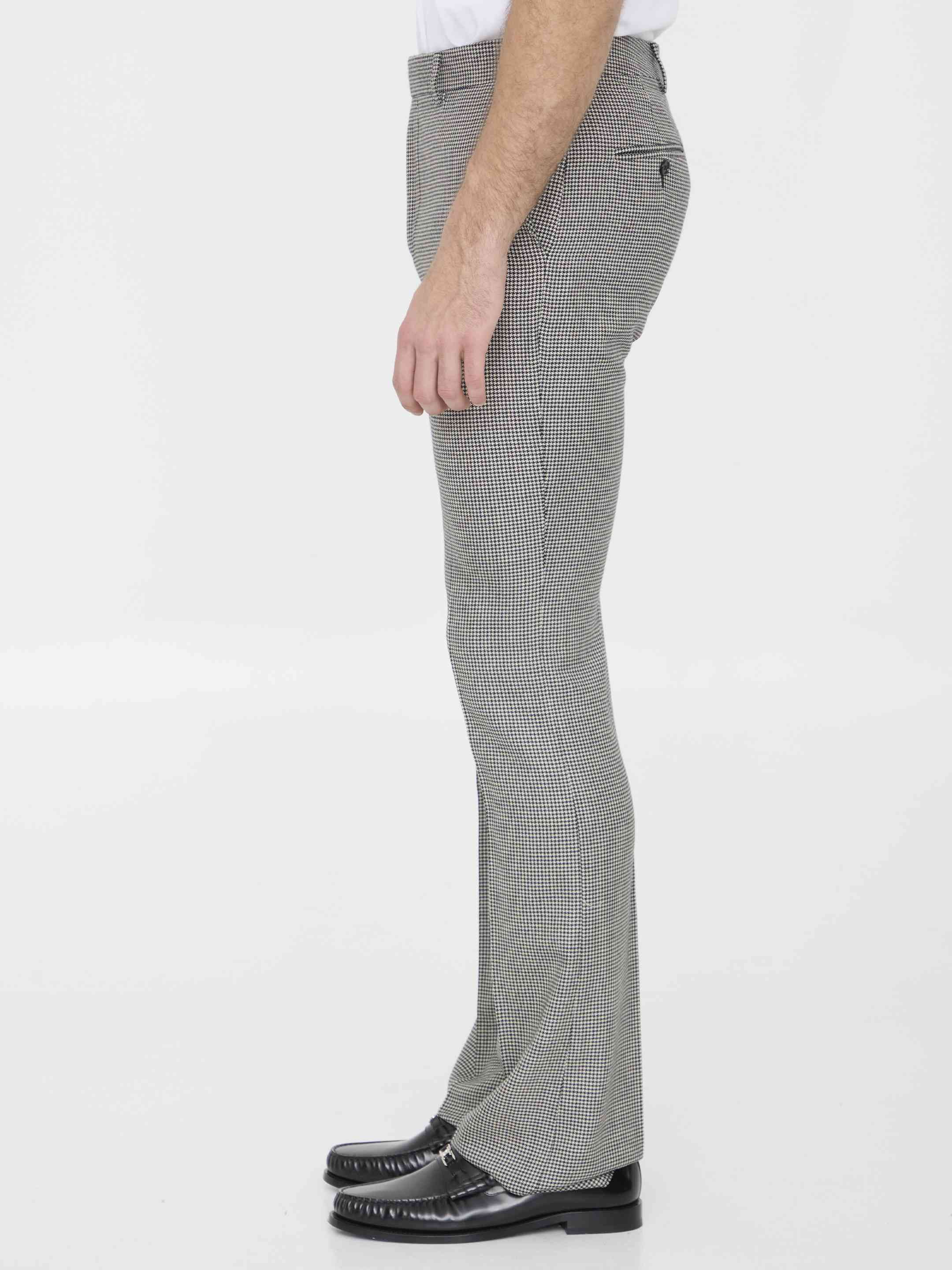 Celine o1bcso1str1025 2P032661T Wool And Cashmere Pant Craie/Noir Size US 36 / EU 52 - 3 Thumbnail