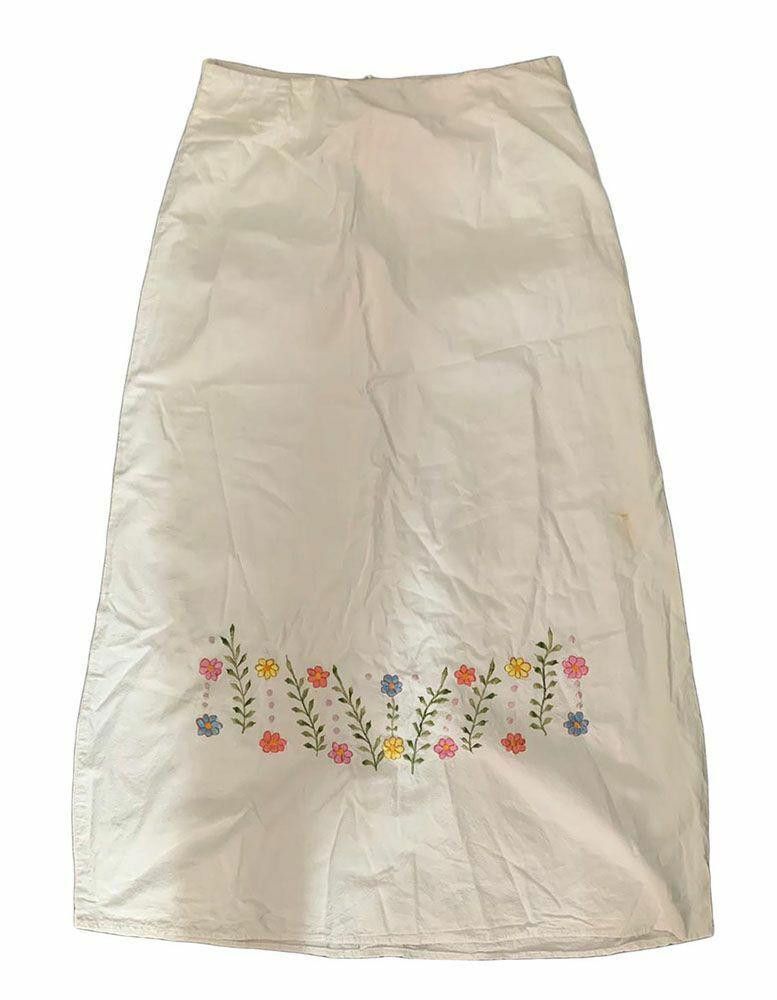 Designer Pre Owned White Hand Made Skirt M Size 32" / US 10 / IT 46 - 1 Thumbnail