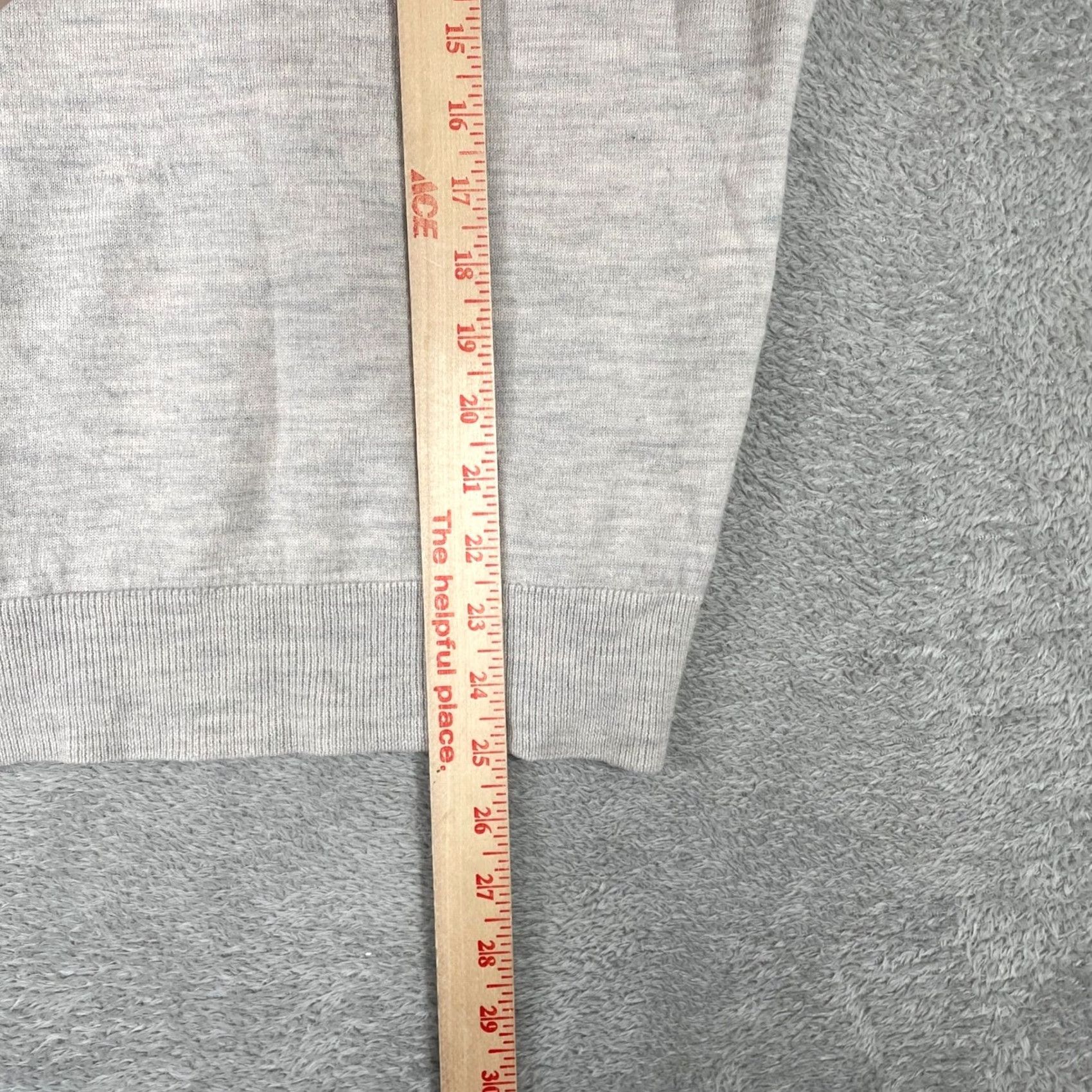 Calvin Klein Calvin Klein V-Neck Sweater Mens M Gray Merino Wool Pullover Regular Knitted Size US M / EU 48-50 / 2 - 6 Thumbnail