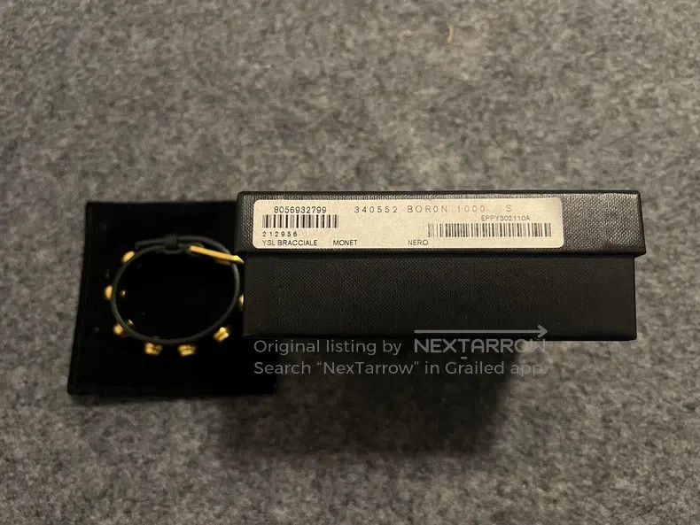 Saint Laurent Paris Saint Laurent Paris Vintage Rivet Calfskin Bracelet with G Size ONE SIZE - 5 Thumbnail