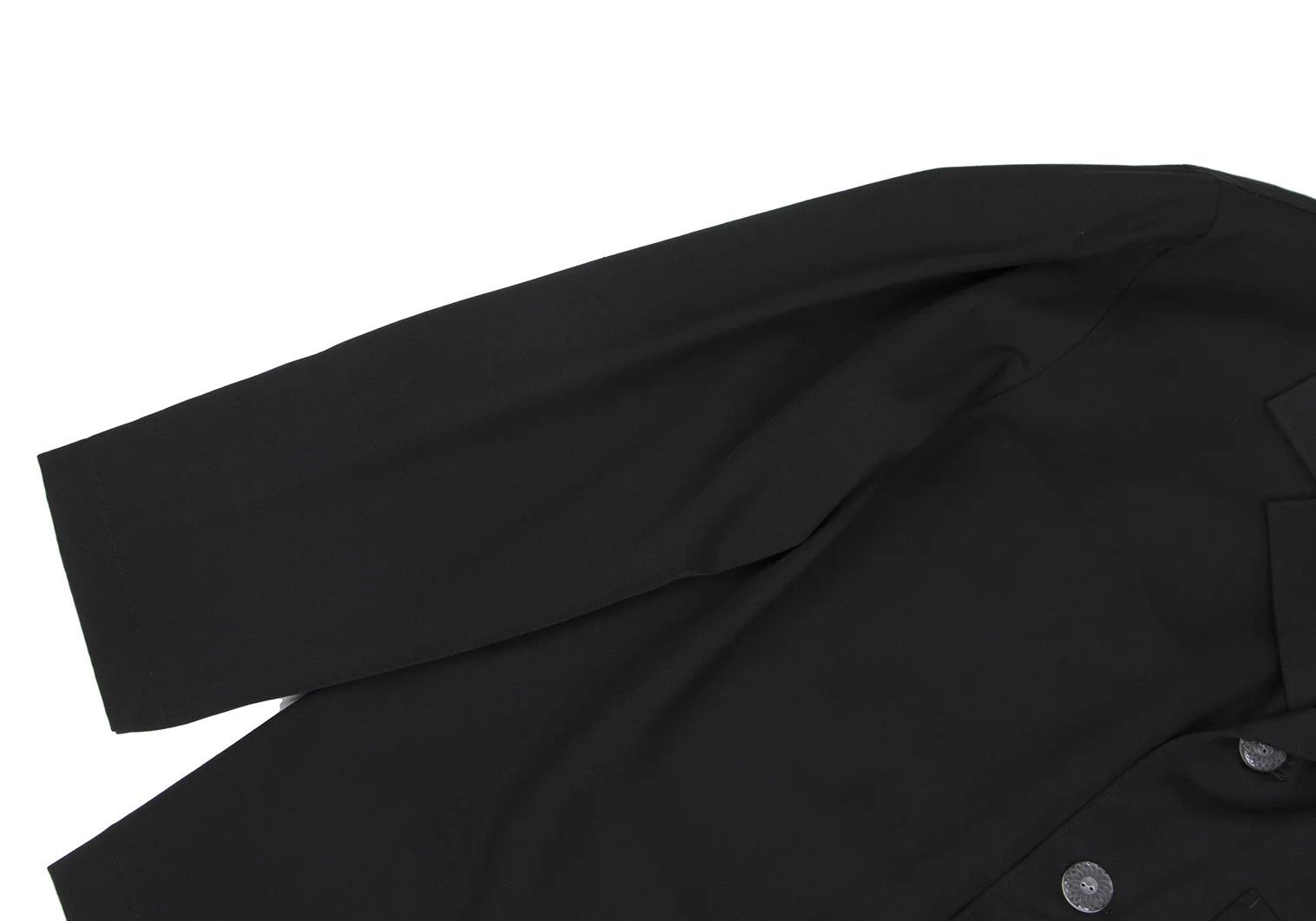 Yohji Yamamoto Yohji Yamamoto Wool Gabardine Jacket Black M Size US M / EU 48-50 / 2 - 5 Thumbnail