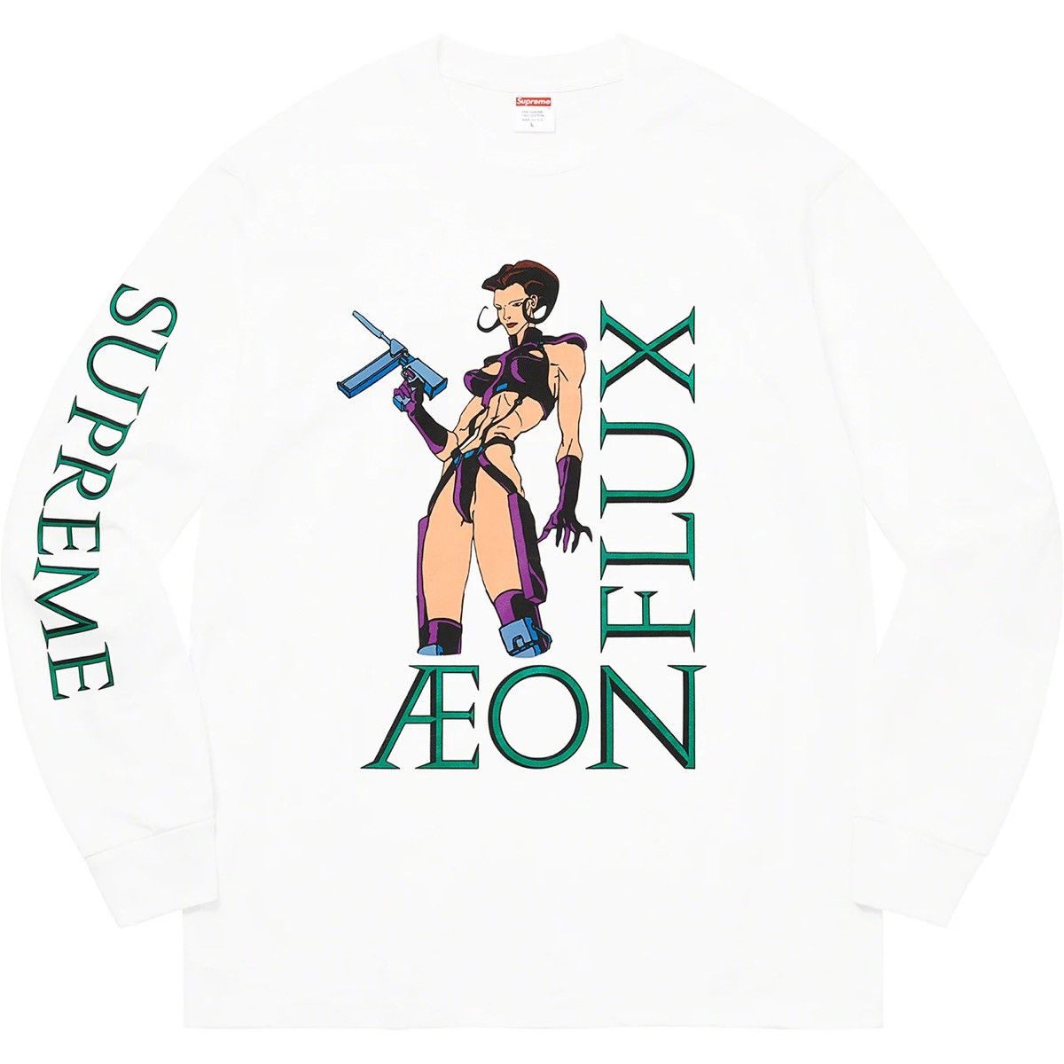 Supreme Aeon Flux Long sleeve shirt White Sz XL S/S 22 New
