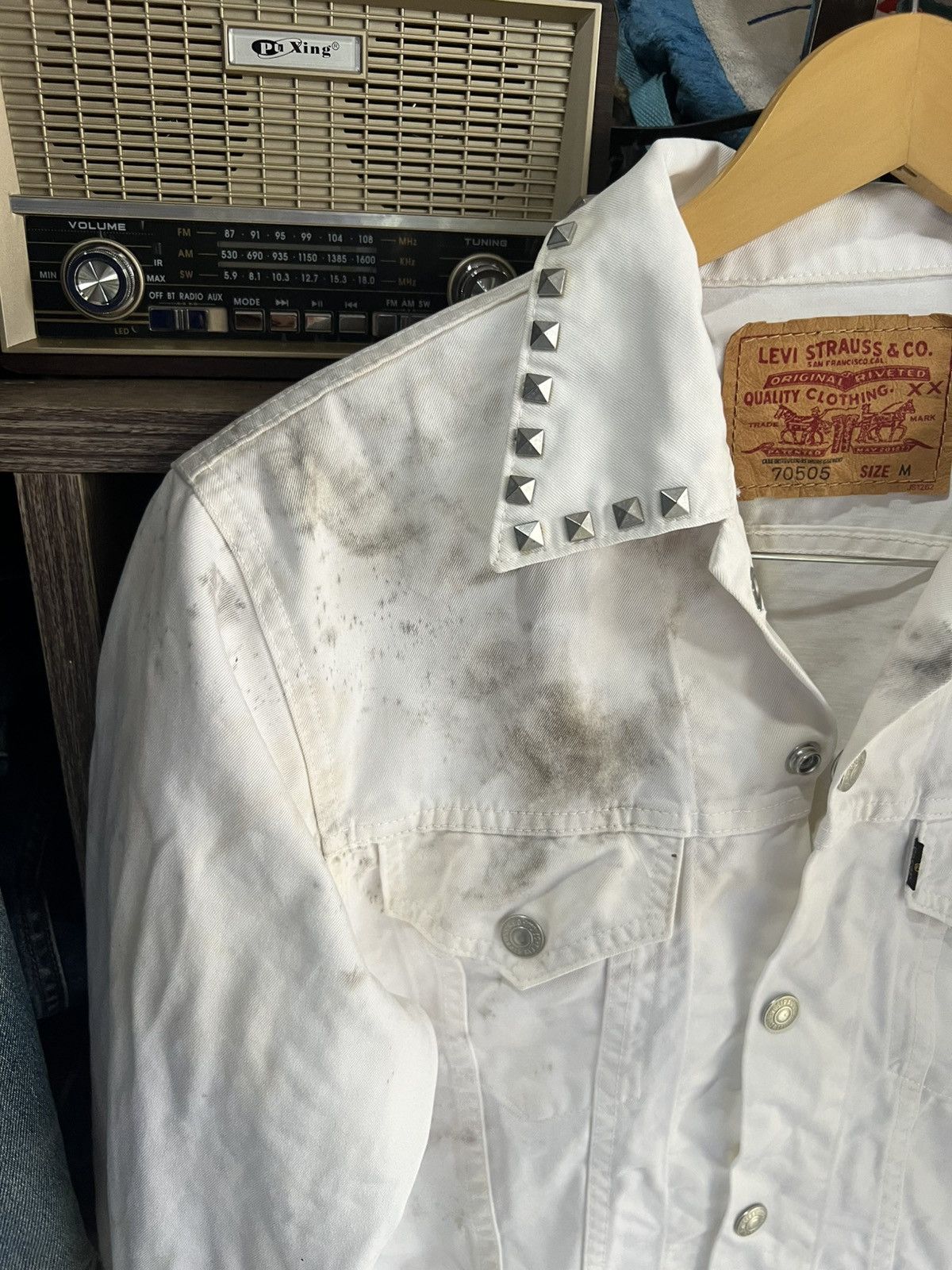 Levi's 🔥Punk Collar Levis Denim Jacket Size US S / EU 44-46 / 1 - 6 Thumbnail