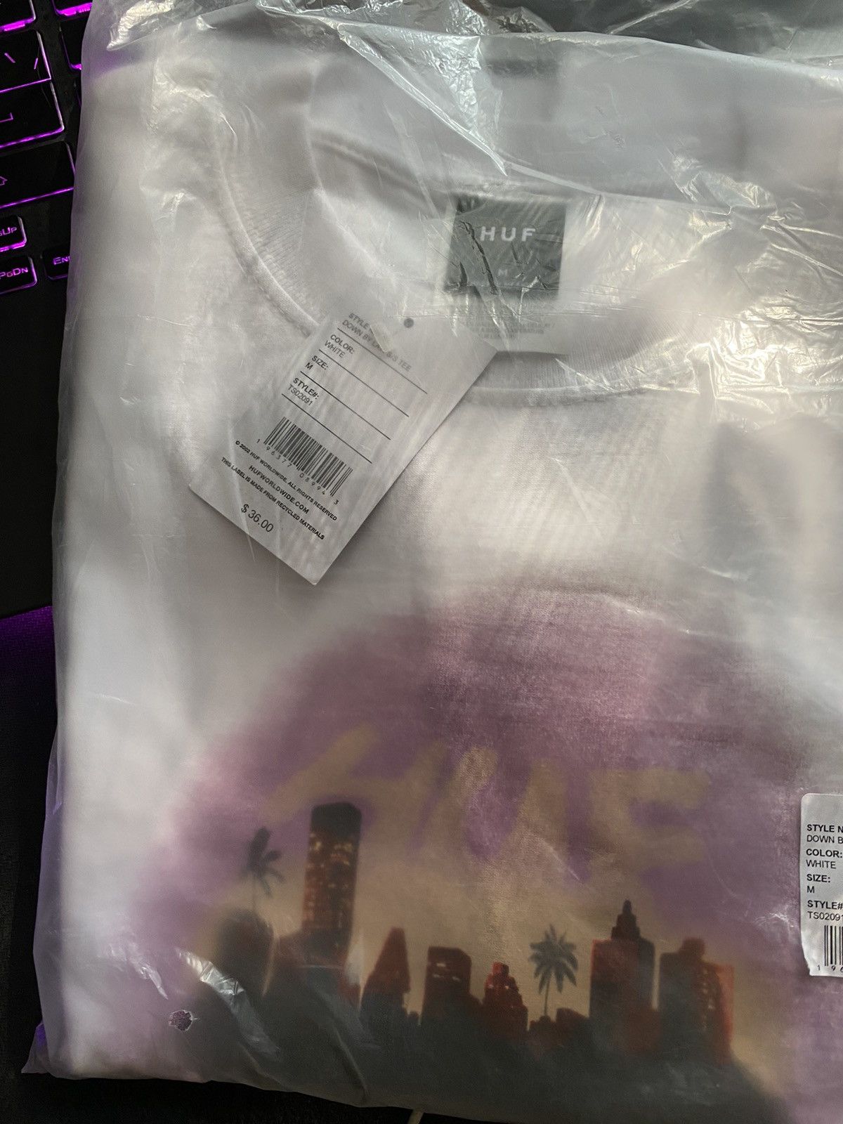 Huf HUF Down By Law Tee White Medium Size US M / EU 48-50 / 2 - 4 Thumbnail
