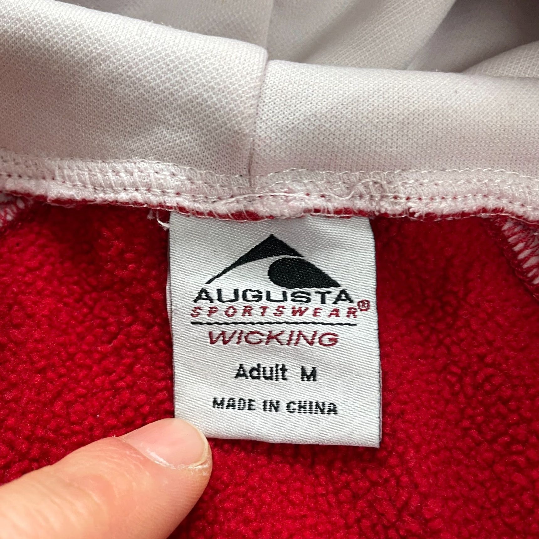 Augusta Sportswear Augusta Hoodie Unisex Adults M Red Pullover Fleece Logo Pockets Hooded Sweatshirt Size US M / EU 48-50 / 2 - 3 Thumbnail