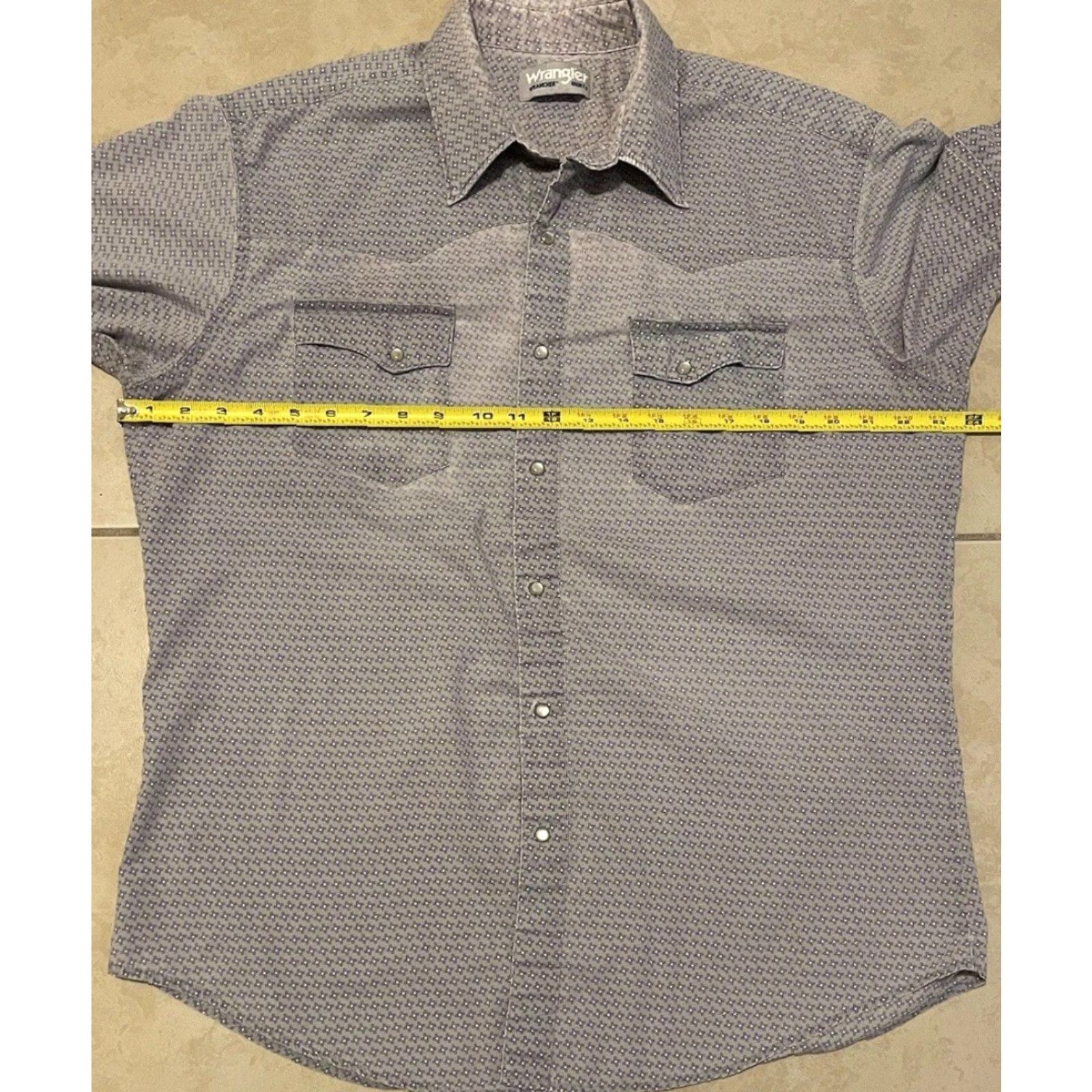 Wrangler VINTAGE Wrangler Faded Pearl Snap Shirt XL Rodeo Cowboy Western Biker Grunge 90s Size XL / US 12-14 / IT 48-50 - 7 Thumbnail