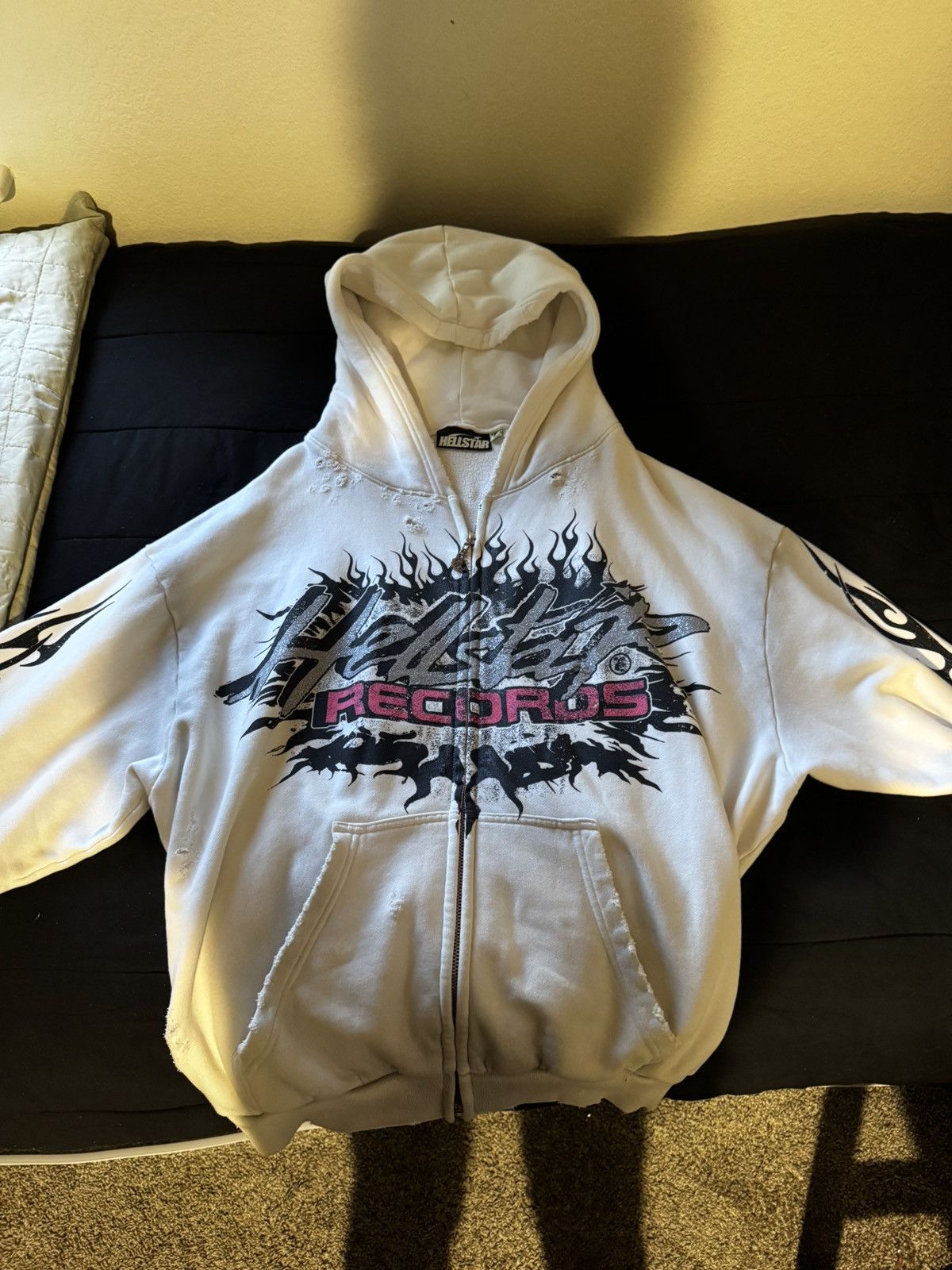 HELLSTAR Hellstar glitter records hoodie | Grailed