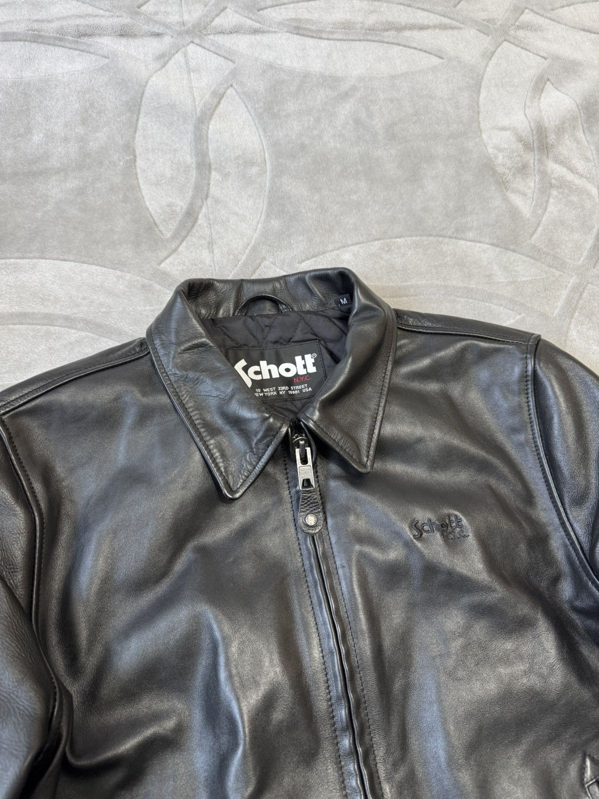 Schott Schott N.Y.C usa LC5100RIB Leather Jacket Bomber size M Size US M / EU 48-50 / 2 - 5 Thumbnail