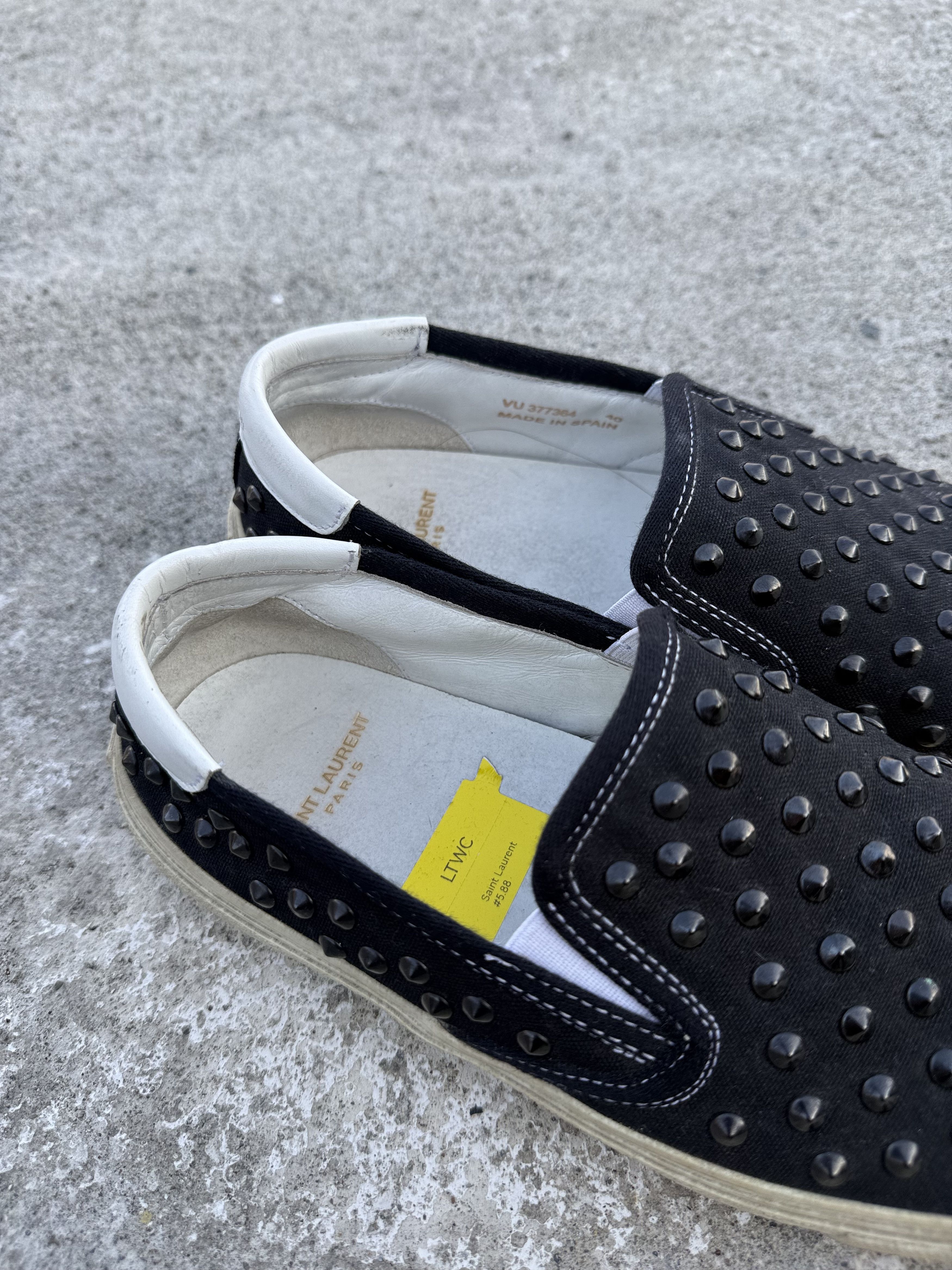 Saint Laurent Paris Saint Laurent - Studded Low Top Sneakers Size US 7.5 / EU 40-41 - 2 Thumbnail