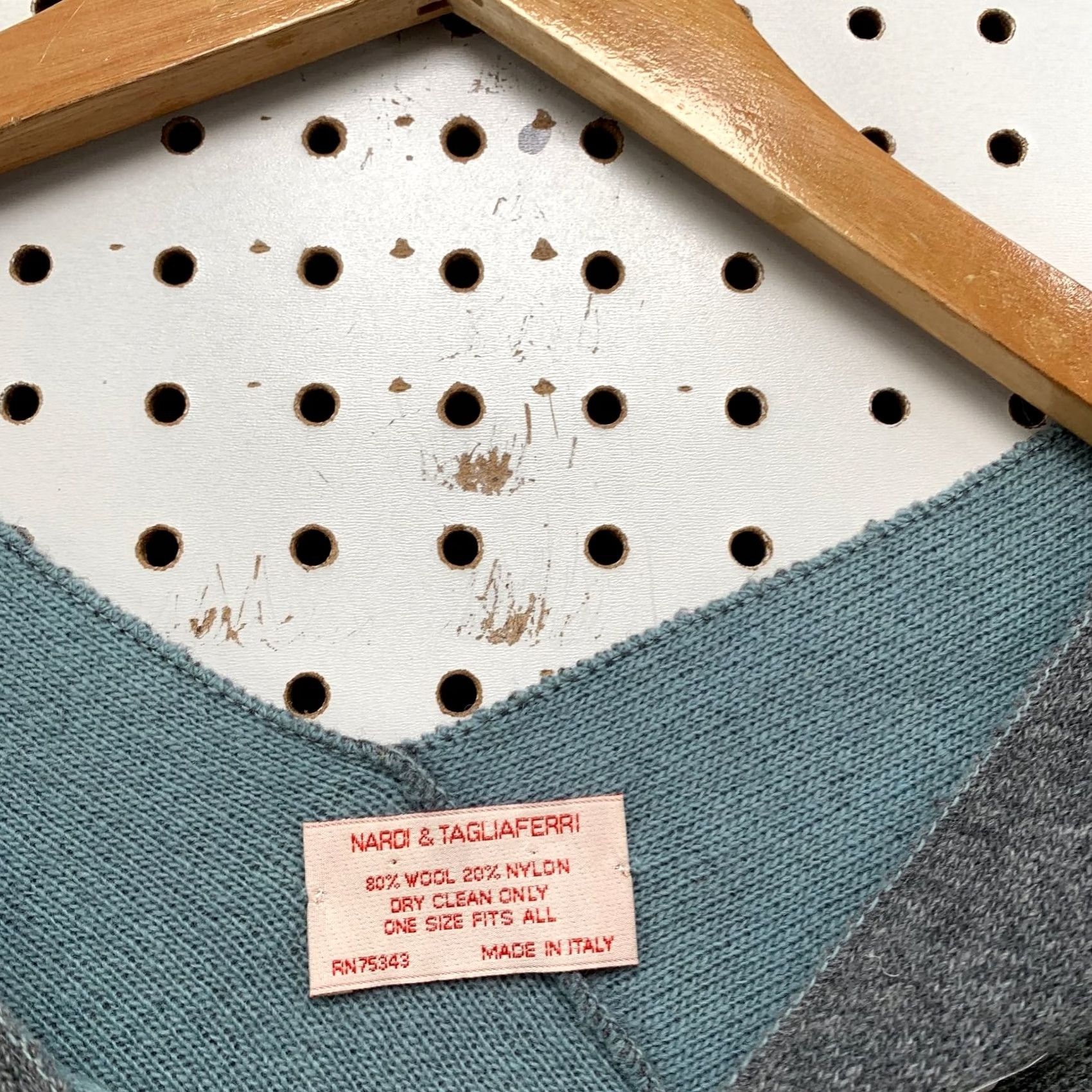 Vintage Nardi & Tagliaferri Italy Wool Sweater Poncho Womens One Size Gray Zipper Size ONE SIZE - 4 Thumbnail