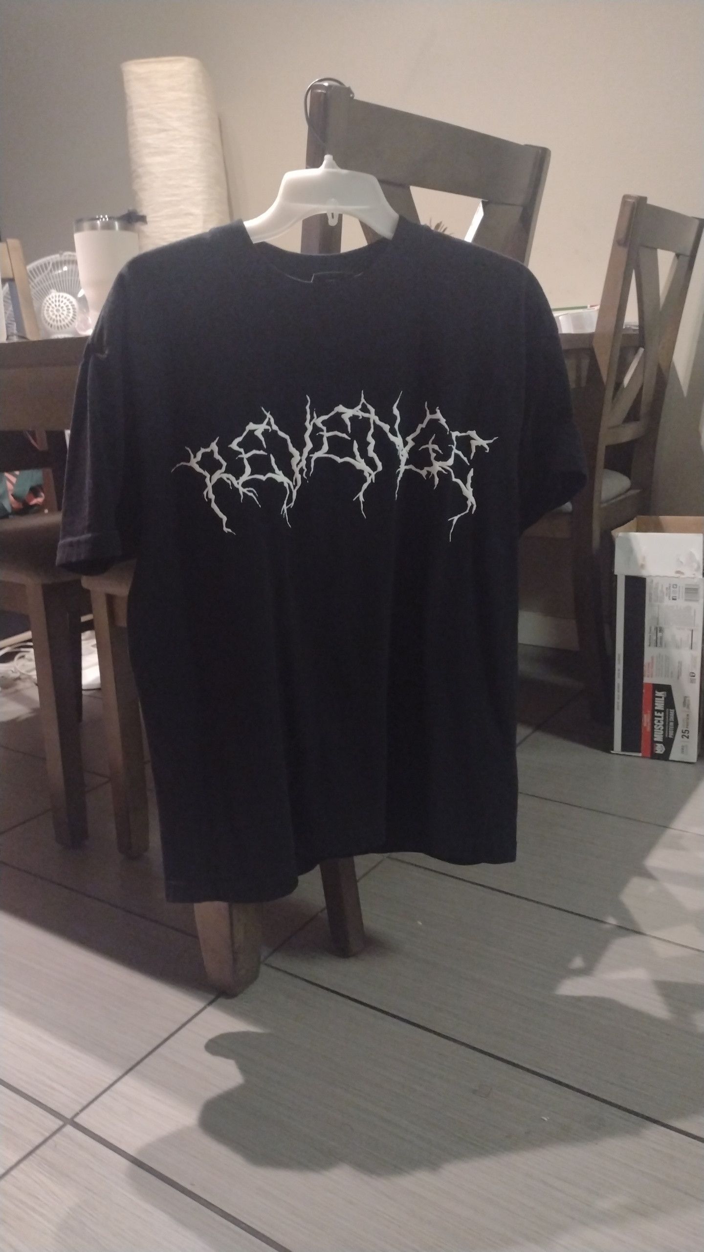 image of Revenge Xxxtentacion Lighting Tee in Black/White, Men's (Size Small)