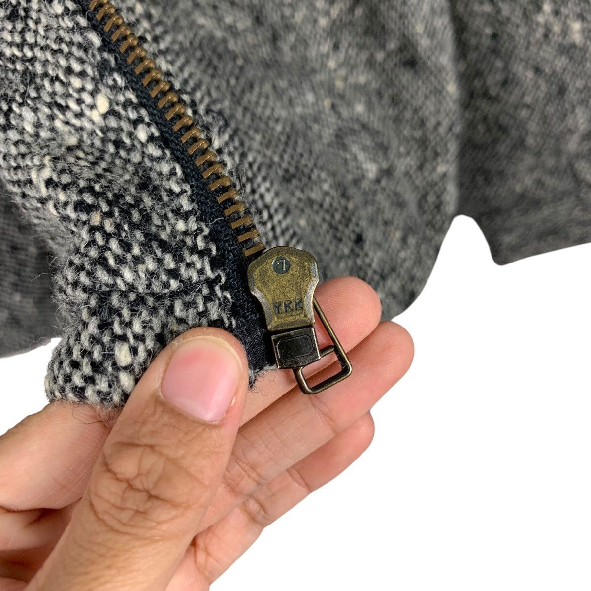 Japanese Brand SCENE Wool Collared Casual Bomber Jacket #2076-C90 Size US L / EU 52-54 / 3 - 15 Thumbnail