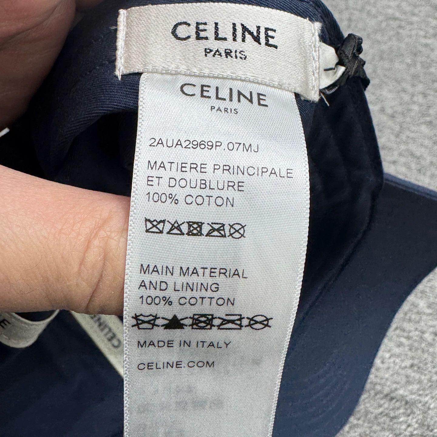 Celine Celine Flocked Logo Baseball Cap Size L Size ONE SIZE - 5 Thumbnail