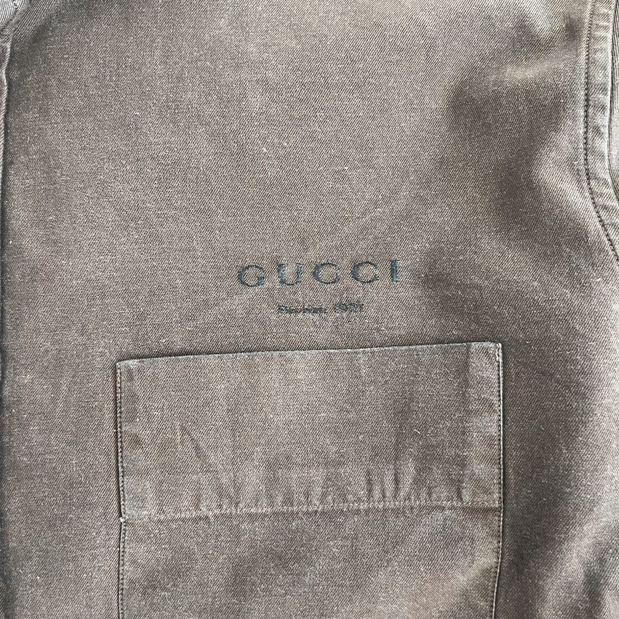 Gucci Gucci Logo Brown Dress Shirt Size US L / EU 52-54 / 3 - 3 Thumbnail