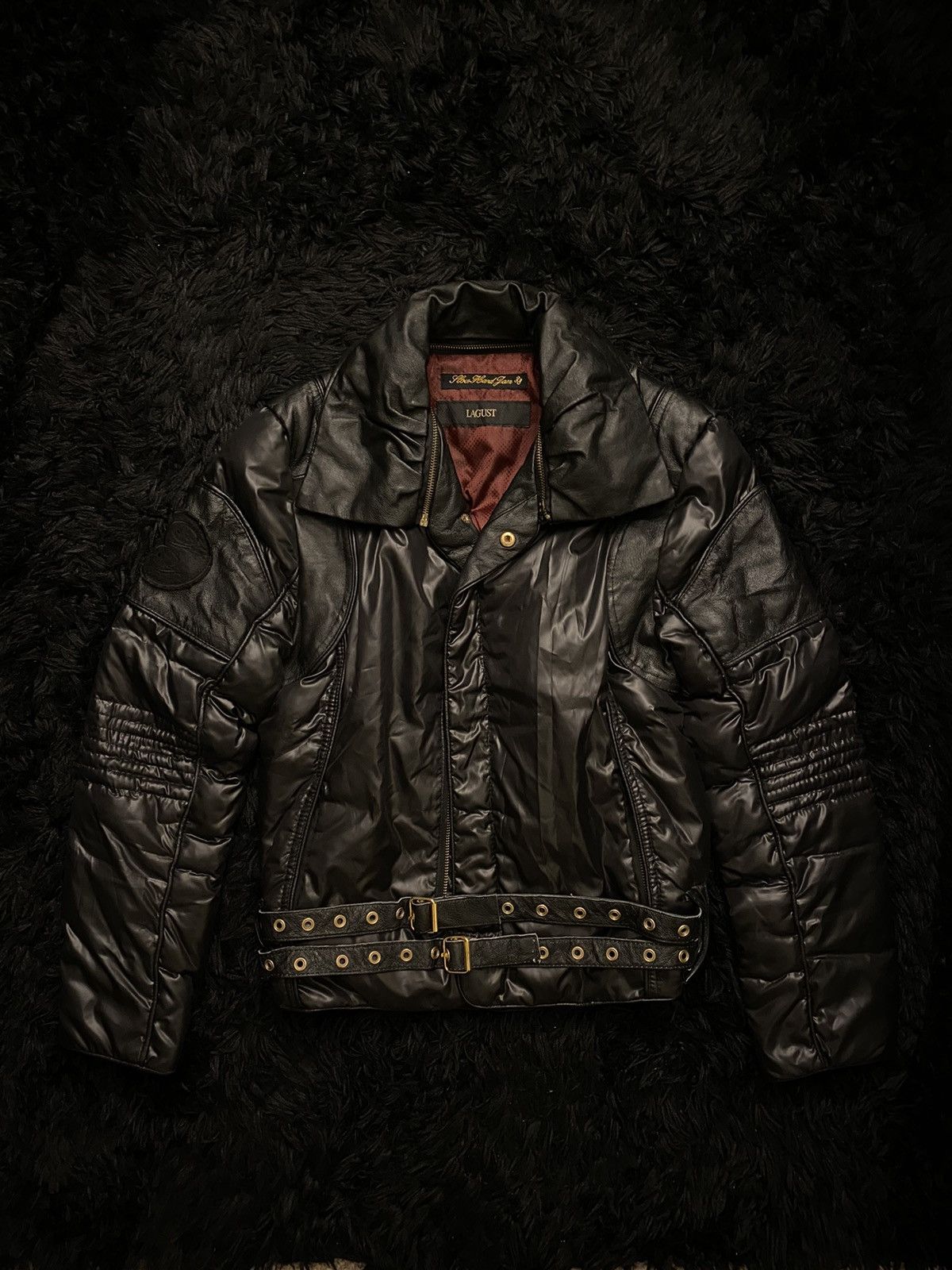 Japanese Brand Lagust Biker Pig Skin Puffer Jacket Size US S / EU 44-46 / 1 - 1 Thumbnail