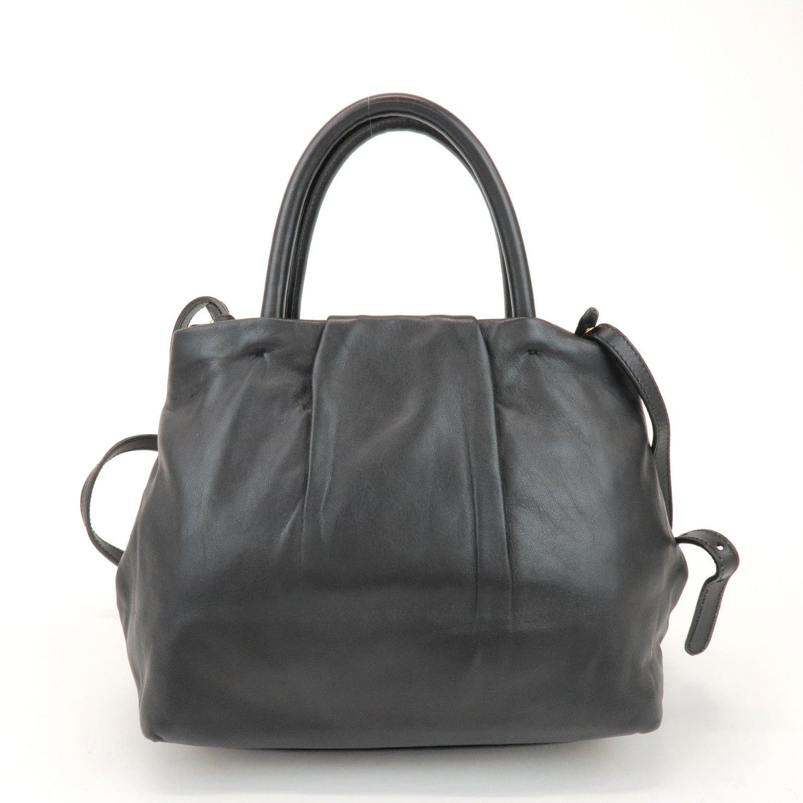 Prada Prada Bow Leather Shoulder Bag Black Size ONE SIZE - 2 Thumbnail