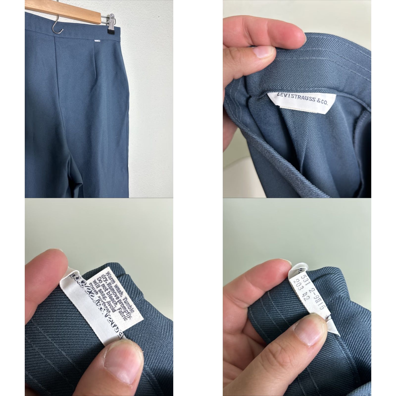 Levi's VINTAGE Levi's Pants Regular Men 30 34 Blue Polyester Chino Size 30x34 Mens Size US 30 / EU 46 - 9 Thumbnail