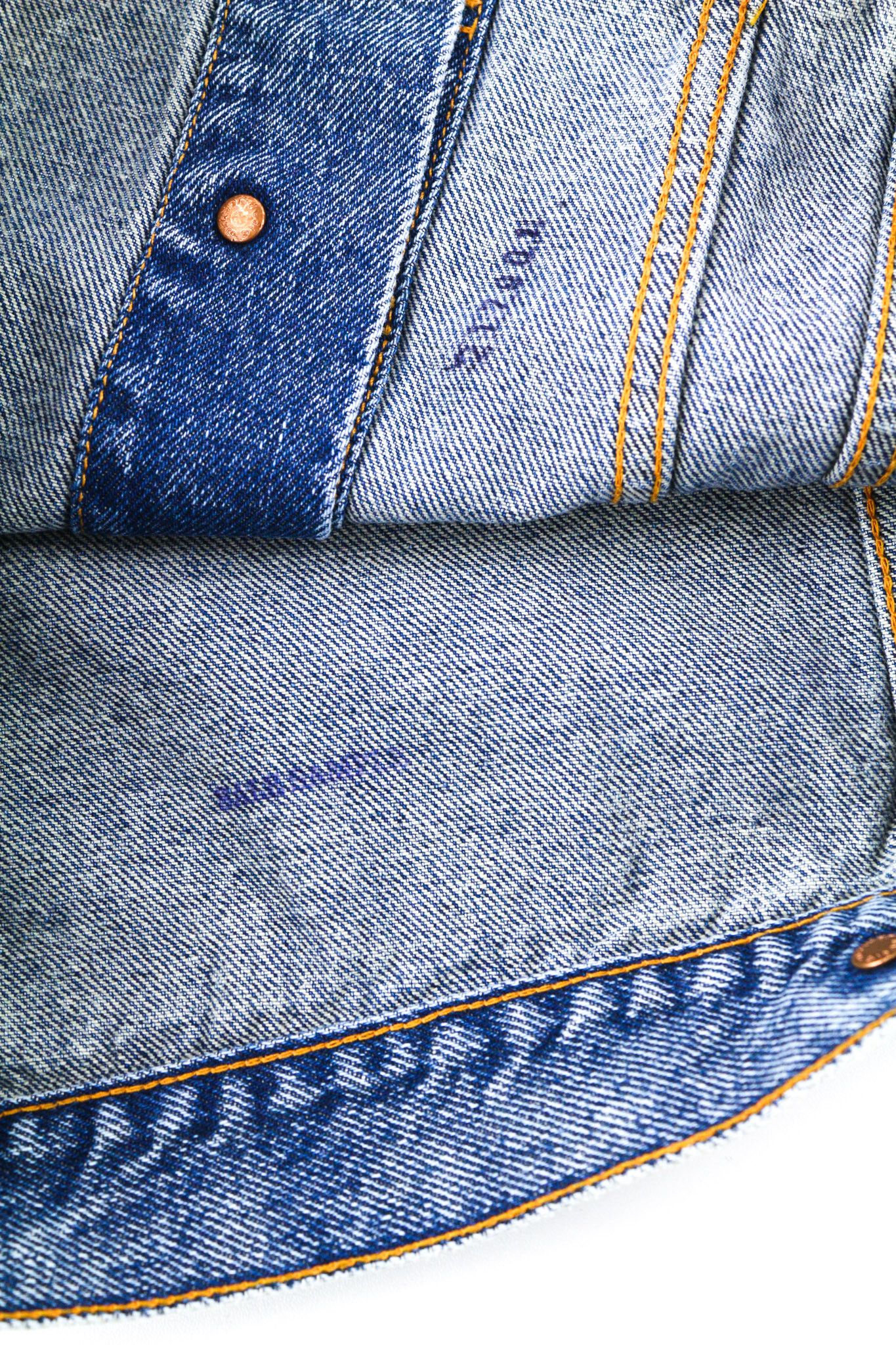 Nudie Jeans TERRY M Denim Salt & Pepper Buttoned Logo Jacket 80744 Size US M / EU 48-50 / 2 - 9 Thumbnail