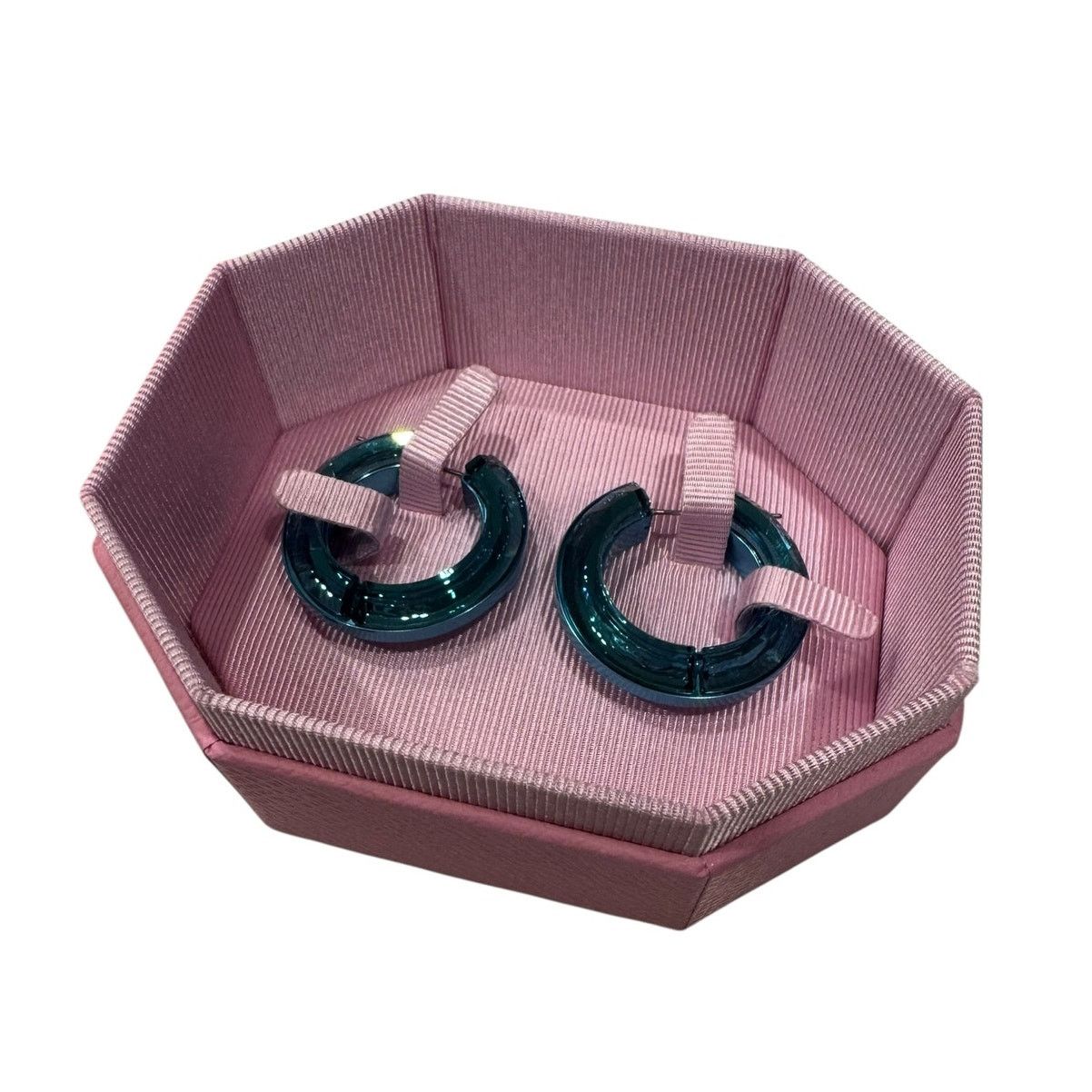 Swarovski Swarovski Hoop Earrings Lucent Blue Aluminum and Crystals Size ONE SIZE - 3 Thumbnail