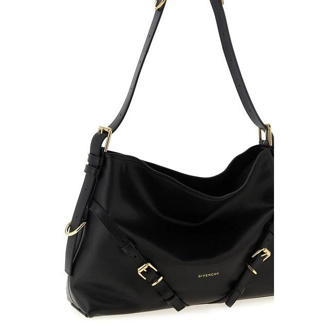 Givenchy GIVENCHY Voyou Medium Black Leather Shoulder Bag New And Aut Size ONE SIZE - 3 Thumbnail