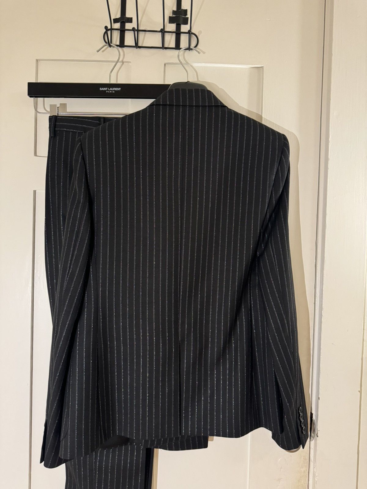 Saint Laurent Paris Saint Laurent SS20 Metallic Double Breasted Blazer + Pants Size 48R - 4 Thumbnail