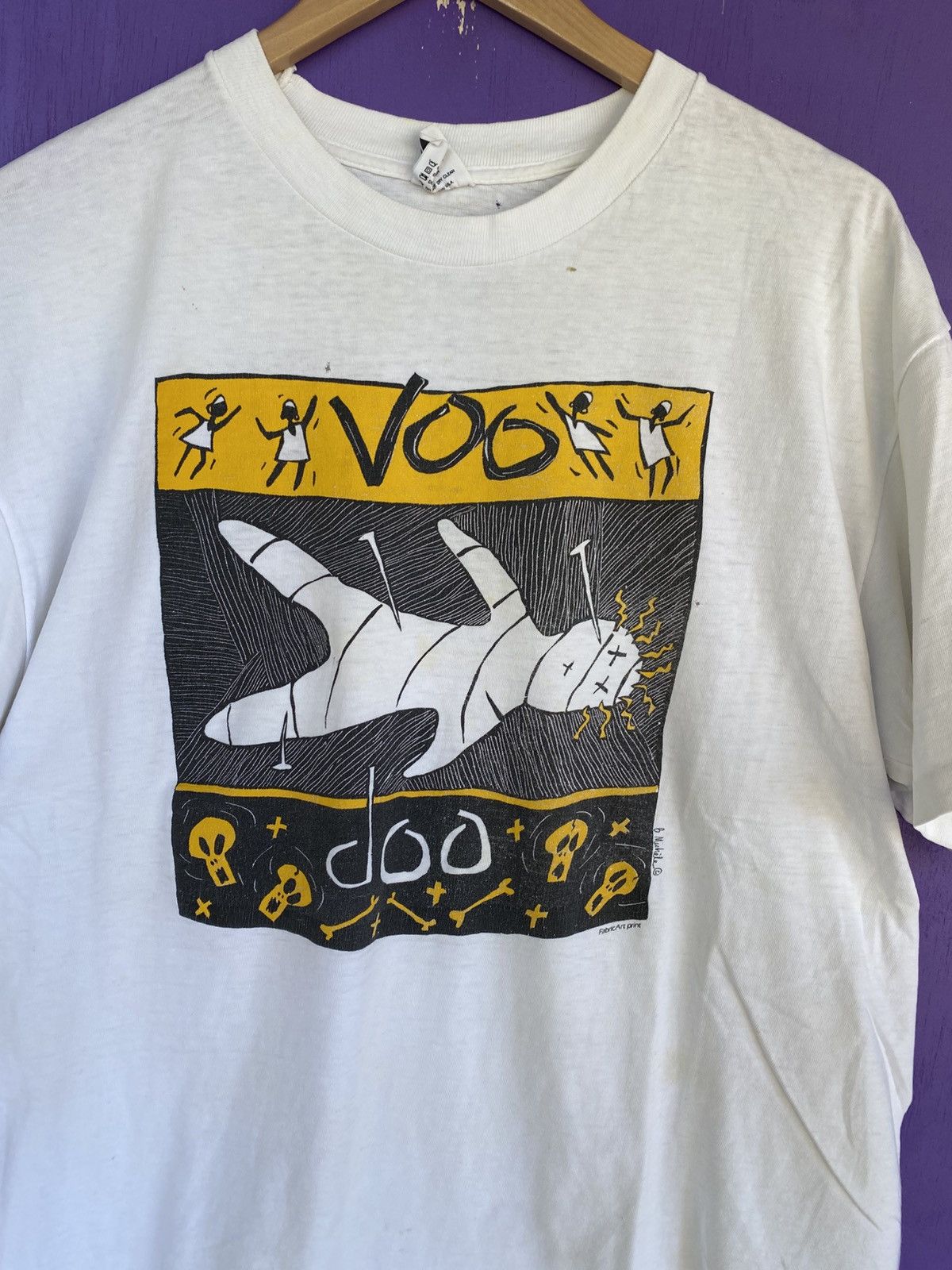 Other Vintage 90s Voodoo doll art t-shirt Size US XL / EU 56 / 4 - 3 Thumbnail