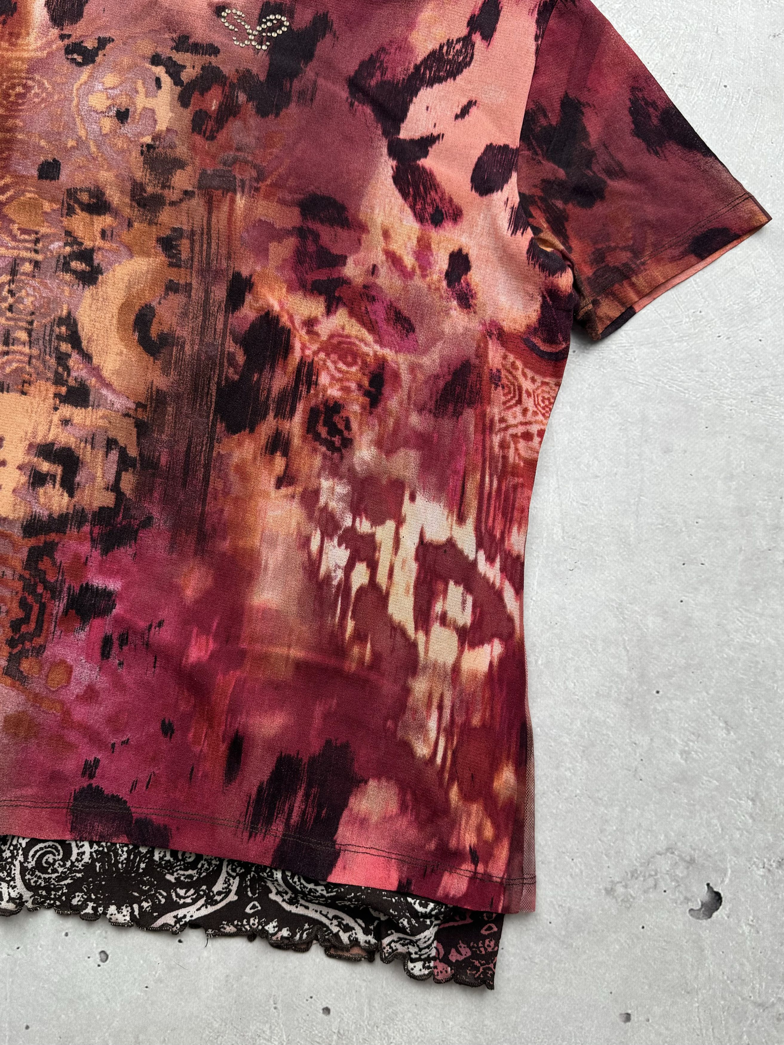 Japanese Brand × Vintage Vintage Printed Mesh Amazing T-Shirt Gaultier Style Size M / US 6-8 / IT 42-44 - 8 Thumbnail
