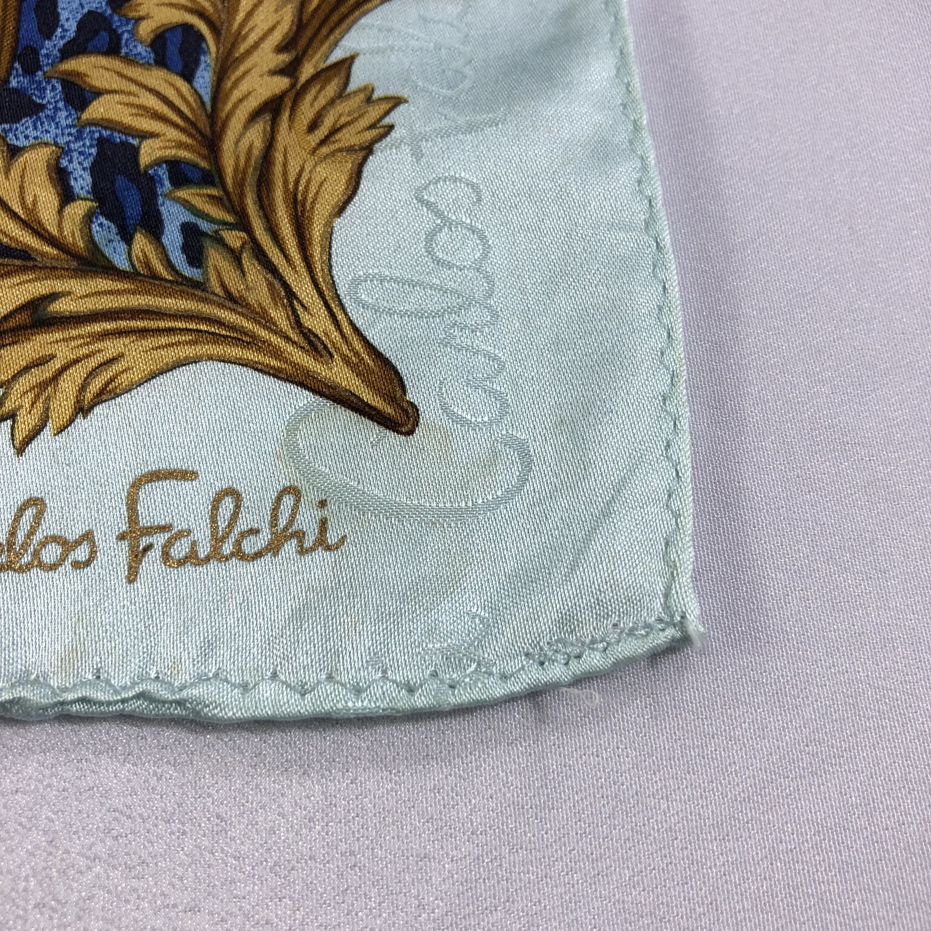 Vintage Carlos Falchi Baroque Handkerchief Neckerchief Bandana H2192 Size ONE SIZE - 6 Thumbnail